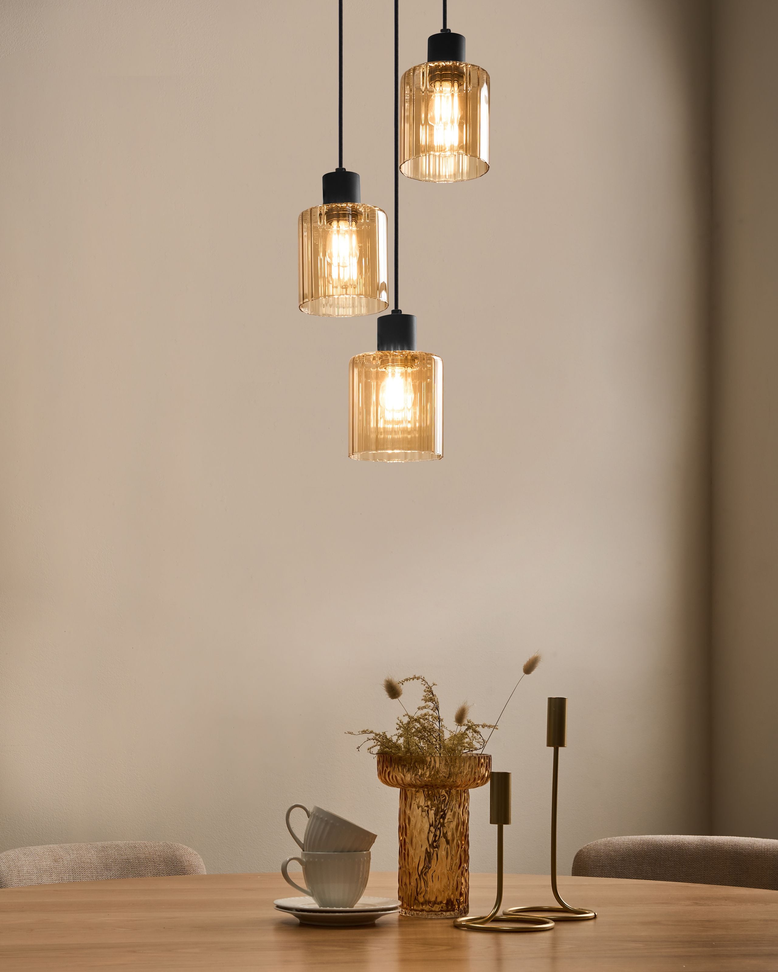CEXUFA Pendant Lamp 3 Light - Beige