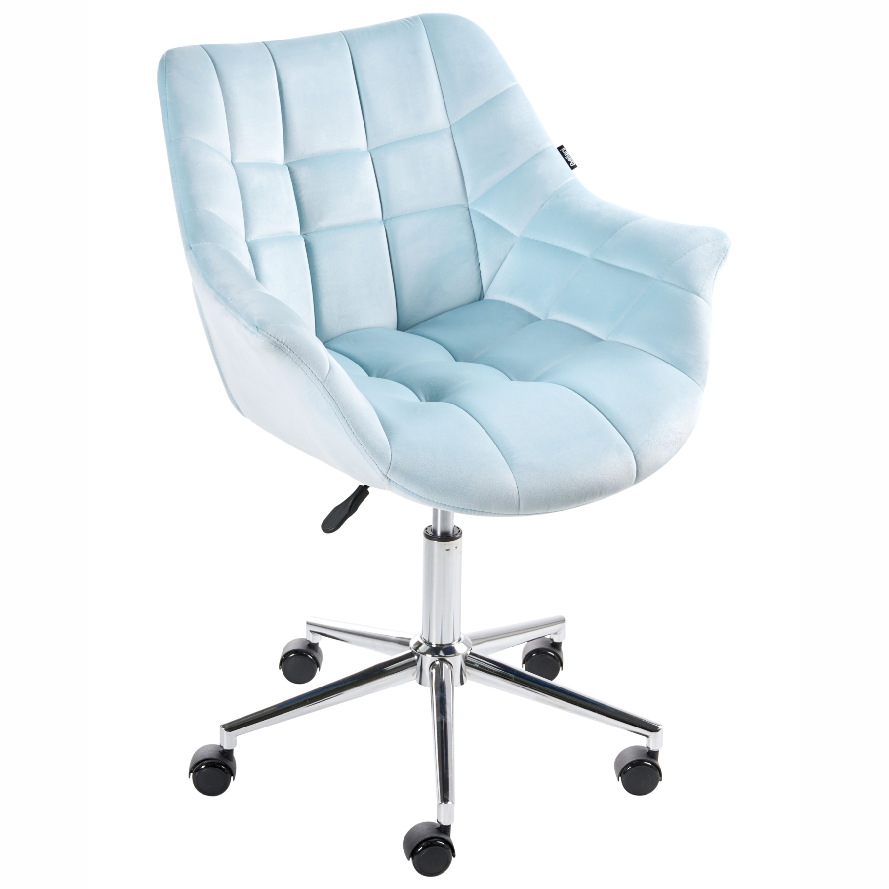 IVLONNE Velvet Office Chair - Light Blue