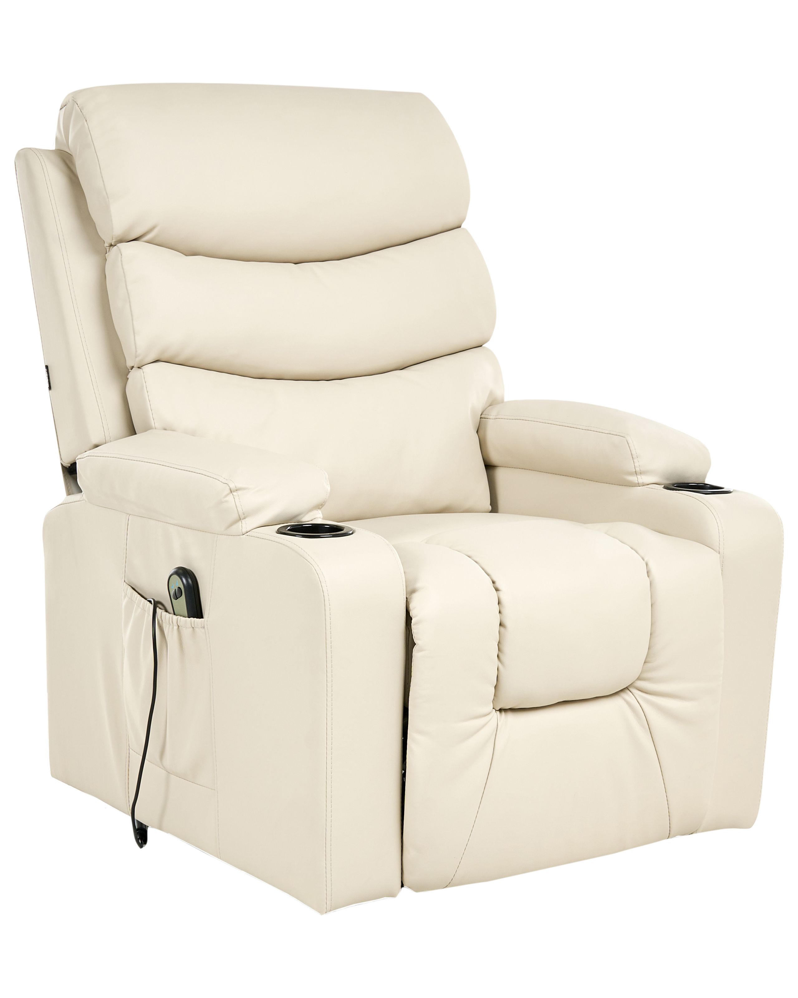 ORSTONMERE Faux Leather Electric Recliner Chair - Beige