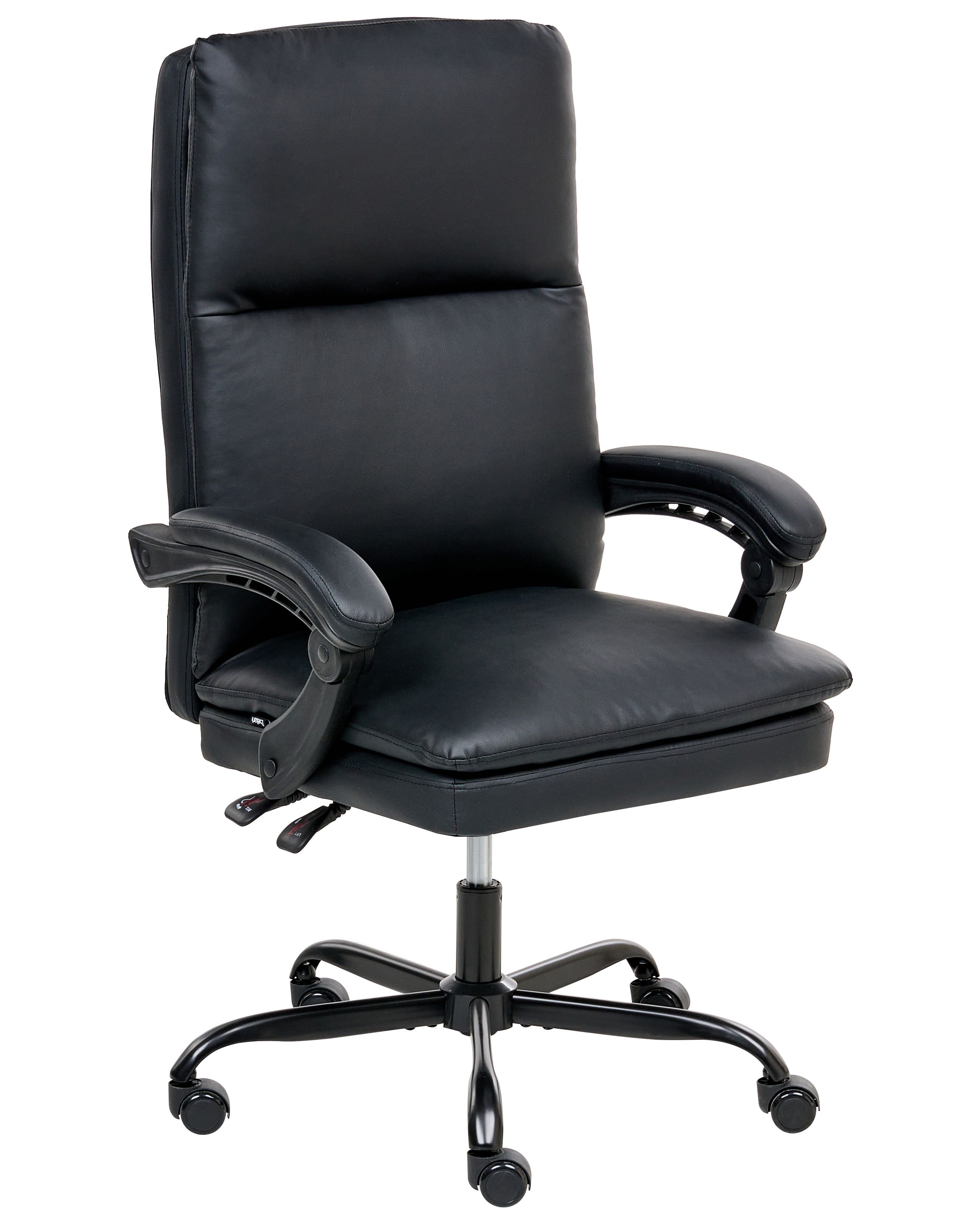 OAKCOMBE Faux Leather Executive Office Chair - Black