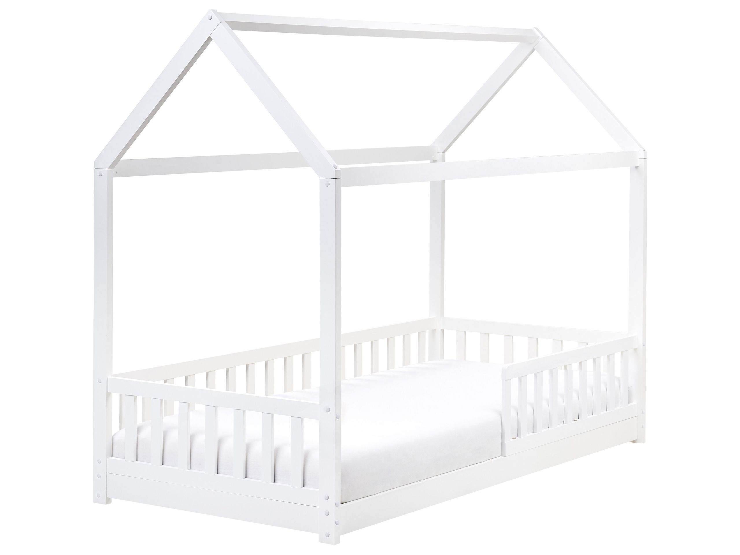 KOSAYE Kids Bedframe Pine Wood 90 x 200cm EU Single Bed White