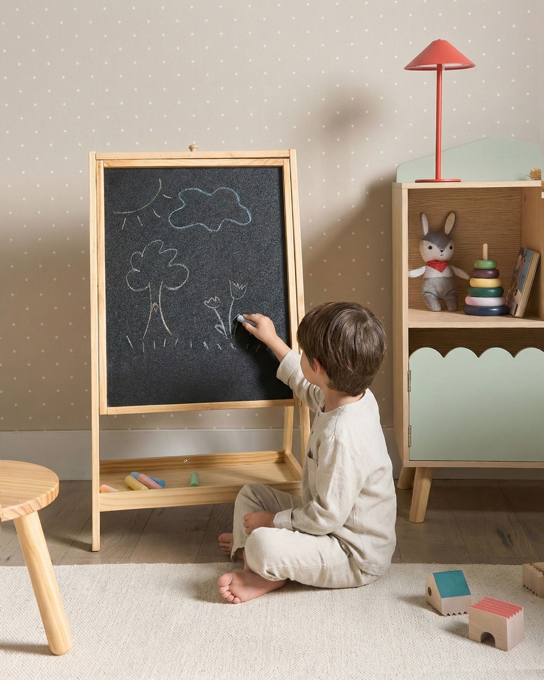 ELTARO Double Sided Easel - Light Brown