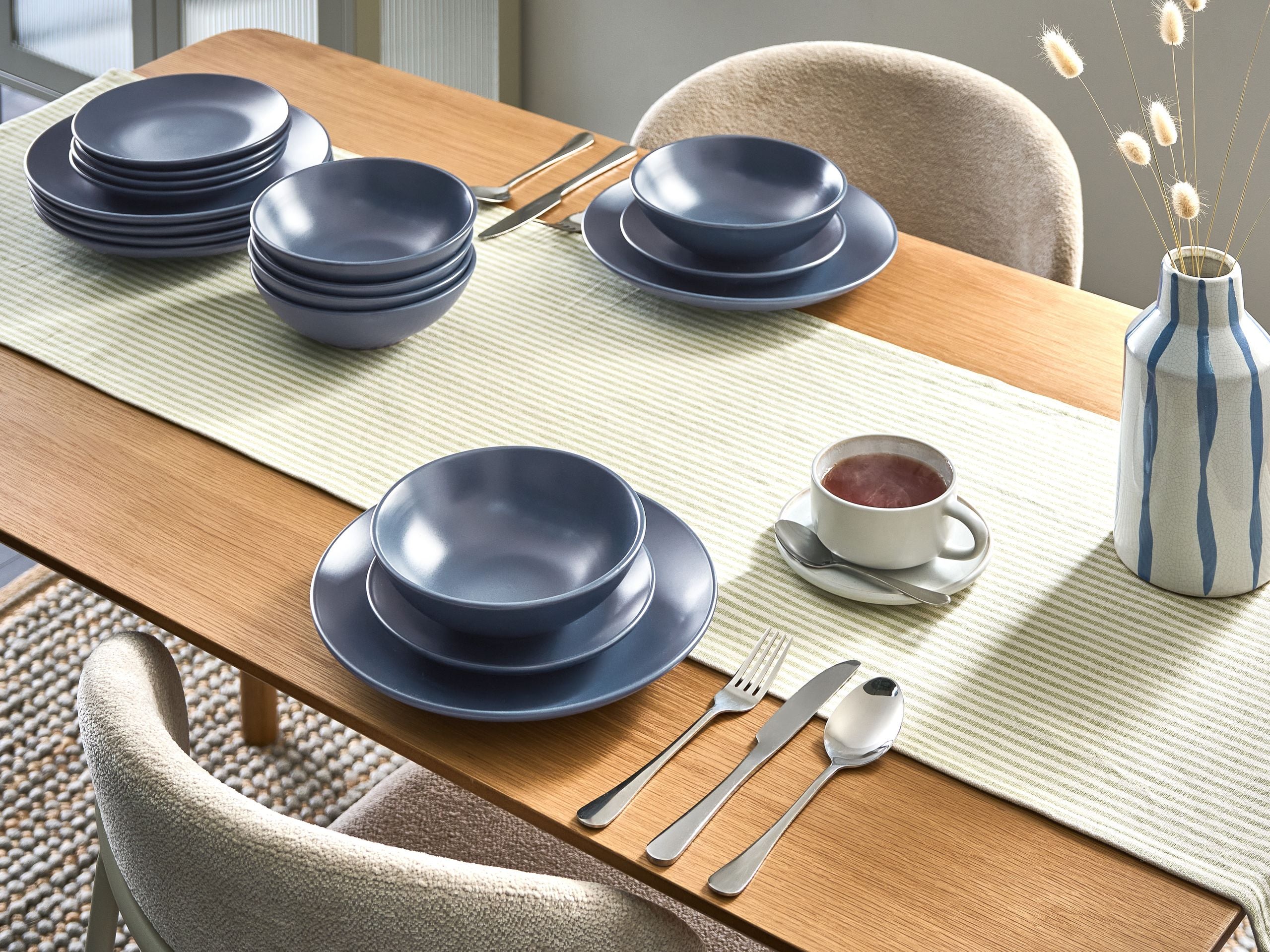 GAMAXO Dinner Set of 18 - Blue