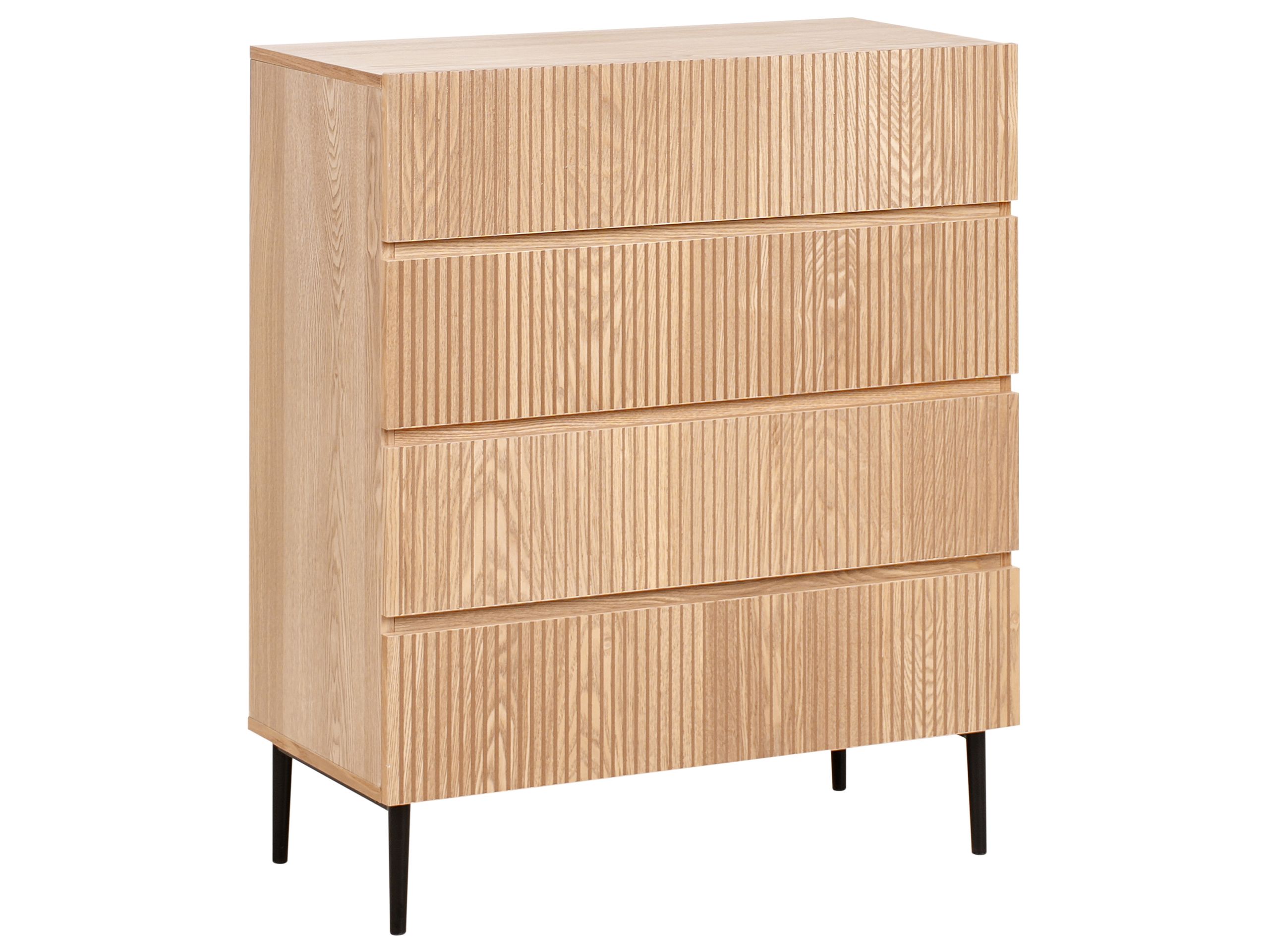 VERONA Oak Finish Chest of Drawers - Medium-sized, 4 Drawers