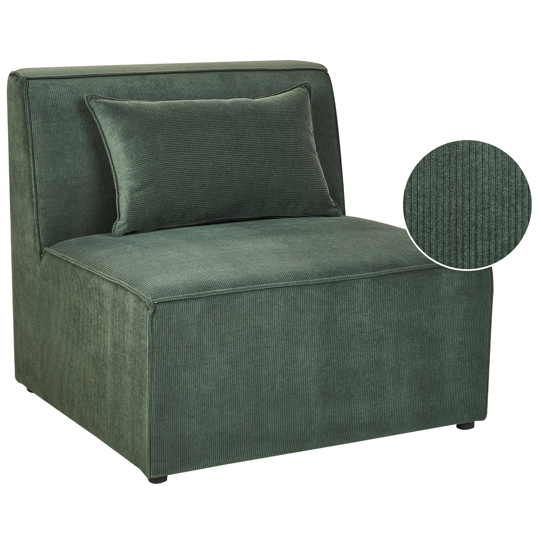 LEABRIDGE Corduroy 1 Seat Section - Dark Green