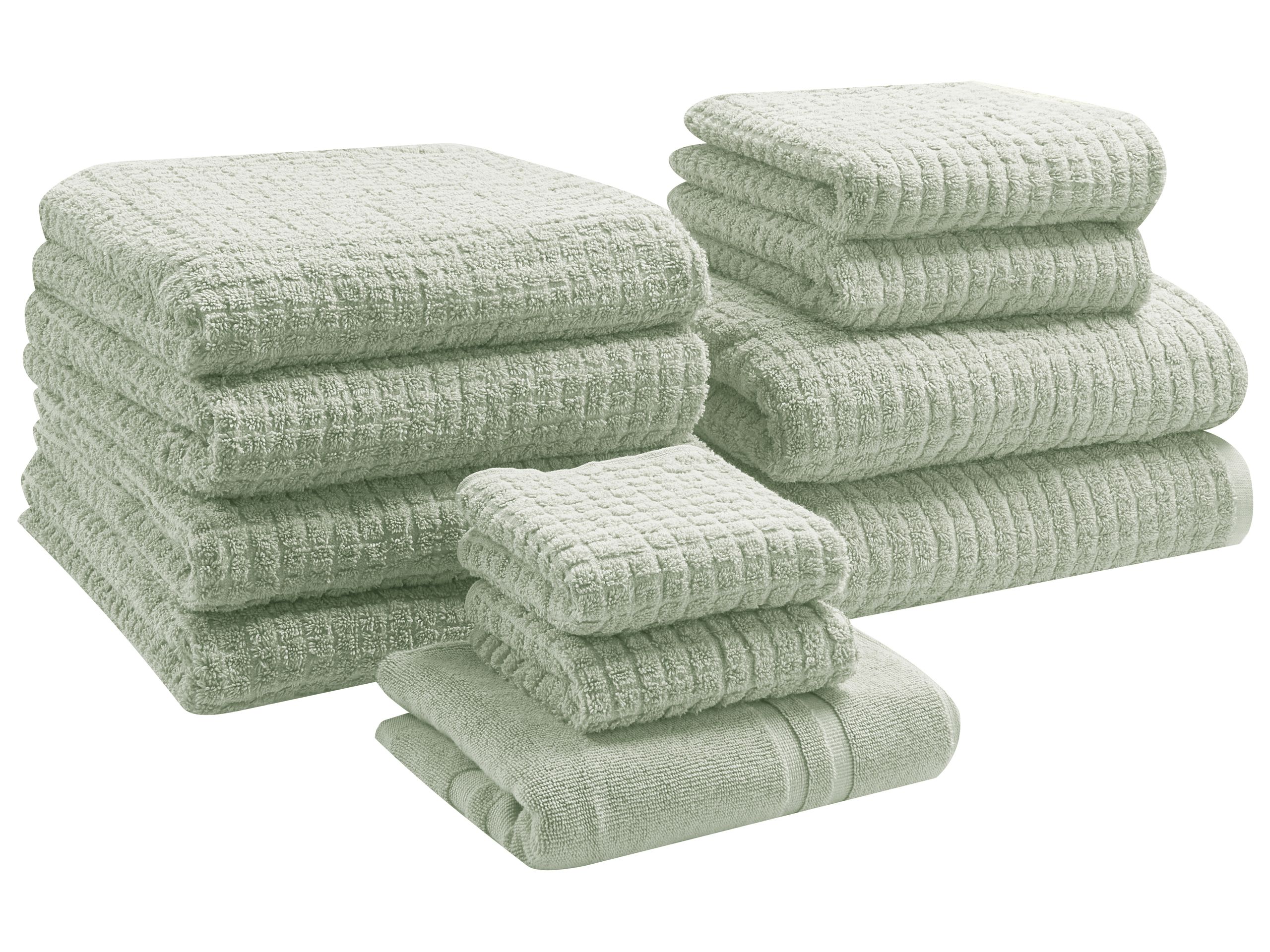 ITAA Set of 11 Towels Cotton Light Green