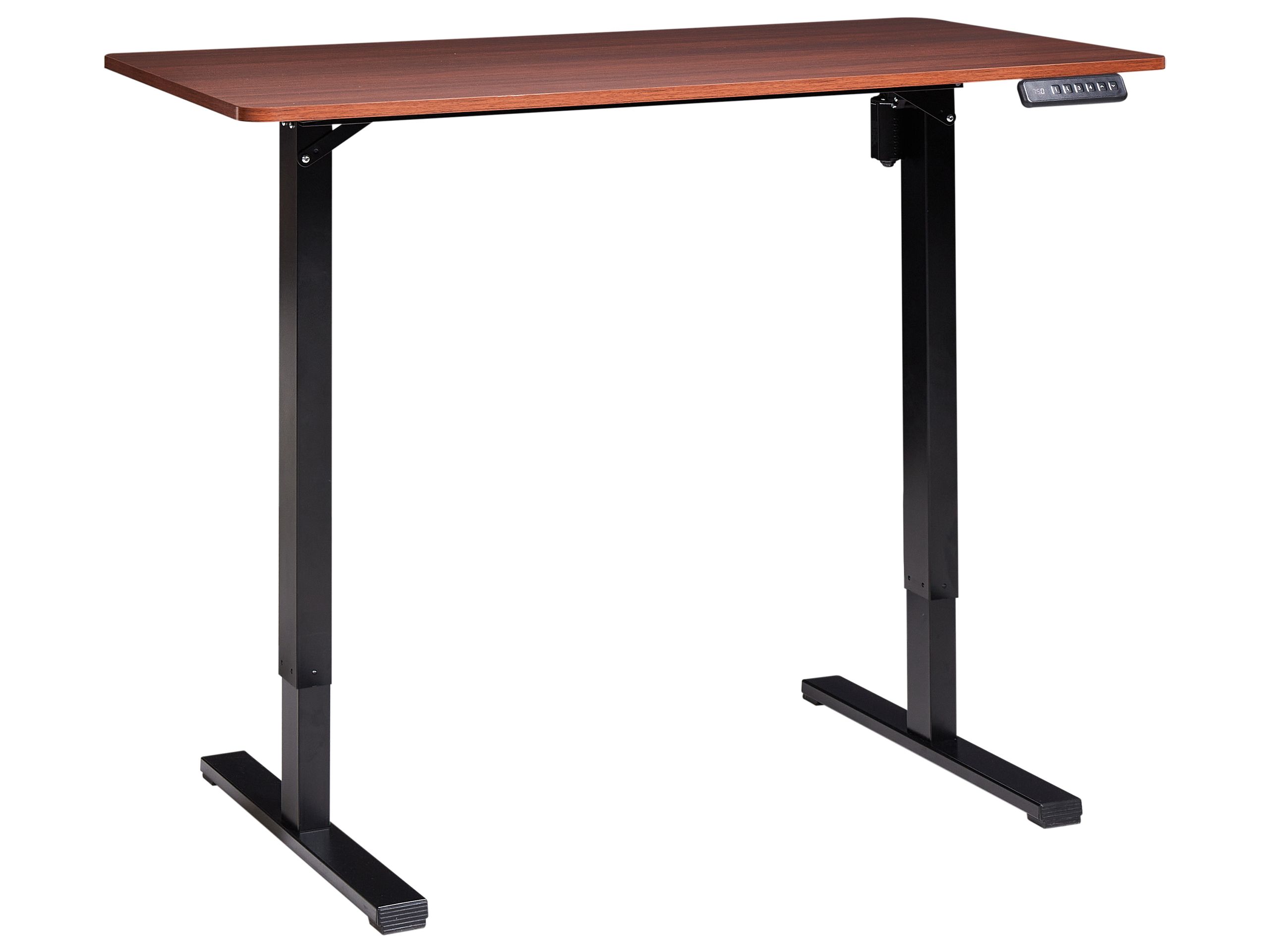TAAVRES Electric Adjustable Standing Desk 120 x 60 cm Black and Dark Brown