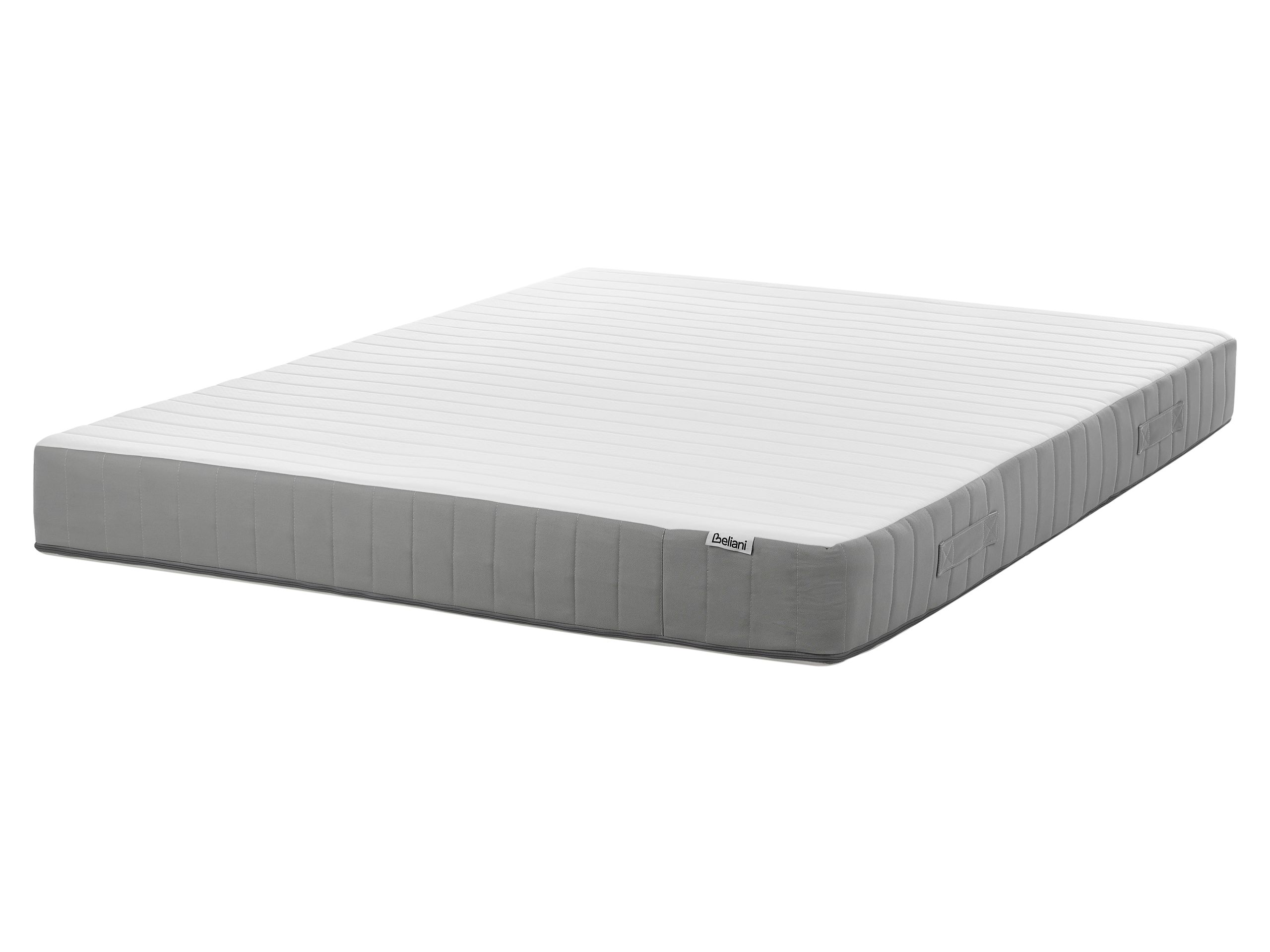 FUSHY Memory Foam Pocket Spring Mattress Firm 160 x 200cm EU Kingsize - White with Grey