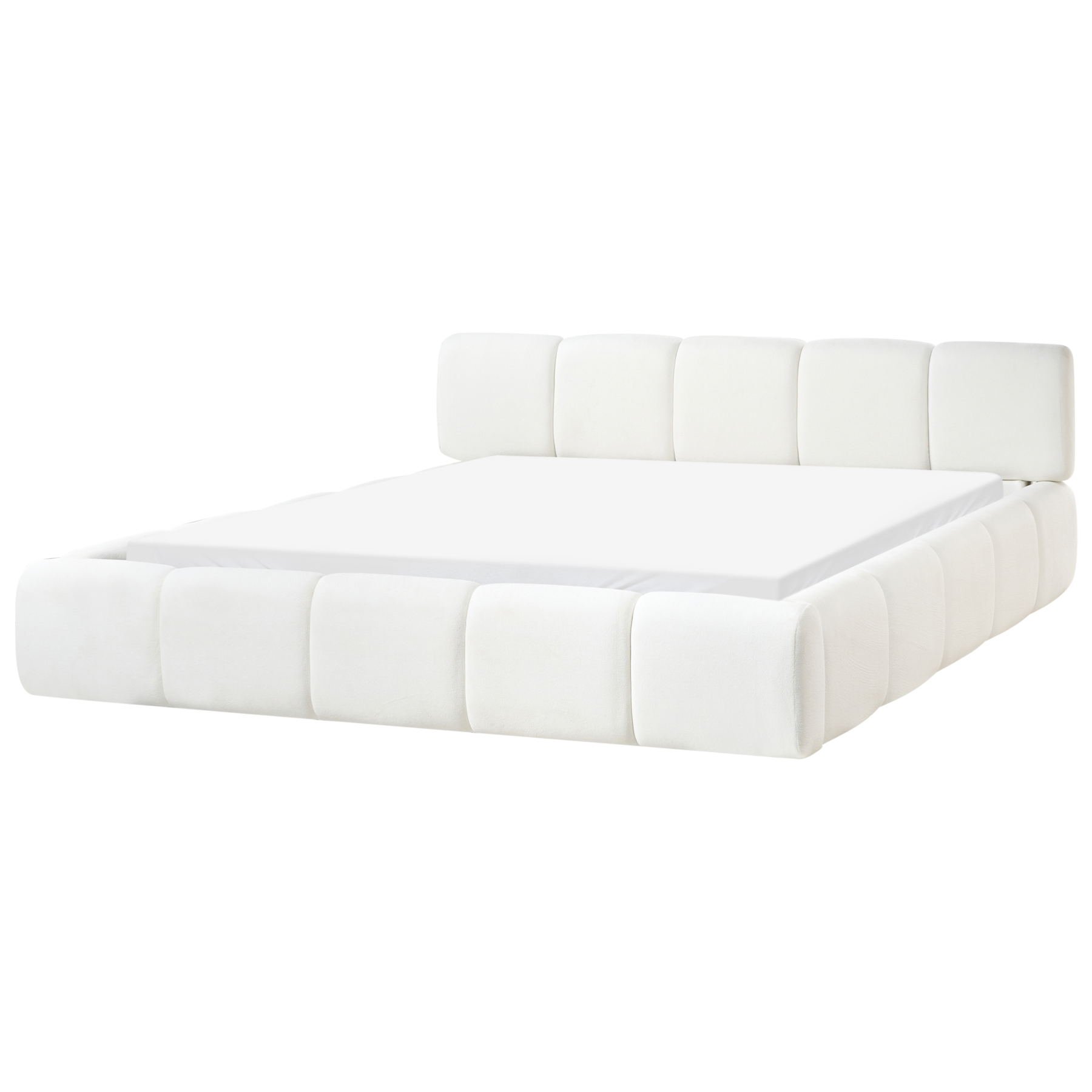 TERALUNE Super Kingsize Fabric Bedframe - Off-White