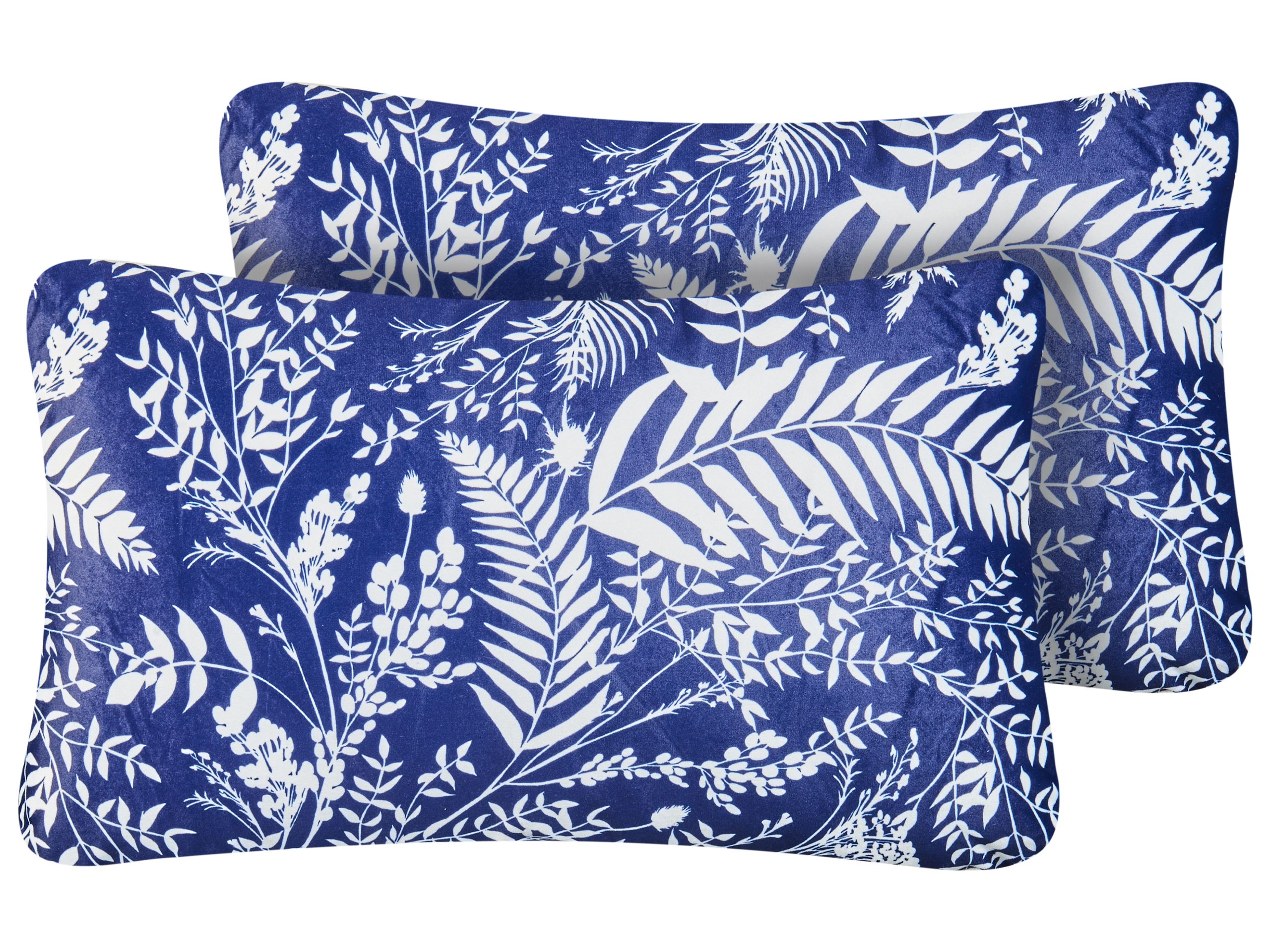 GRIMMEL Set of 2 Outdoor Cushions Plant Pattern 30 x 50 cm