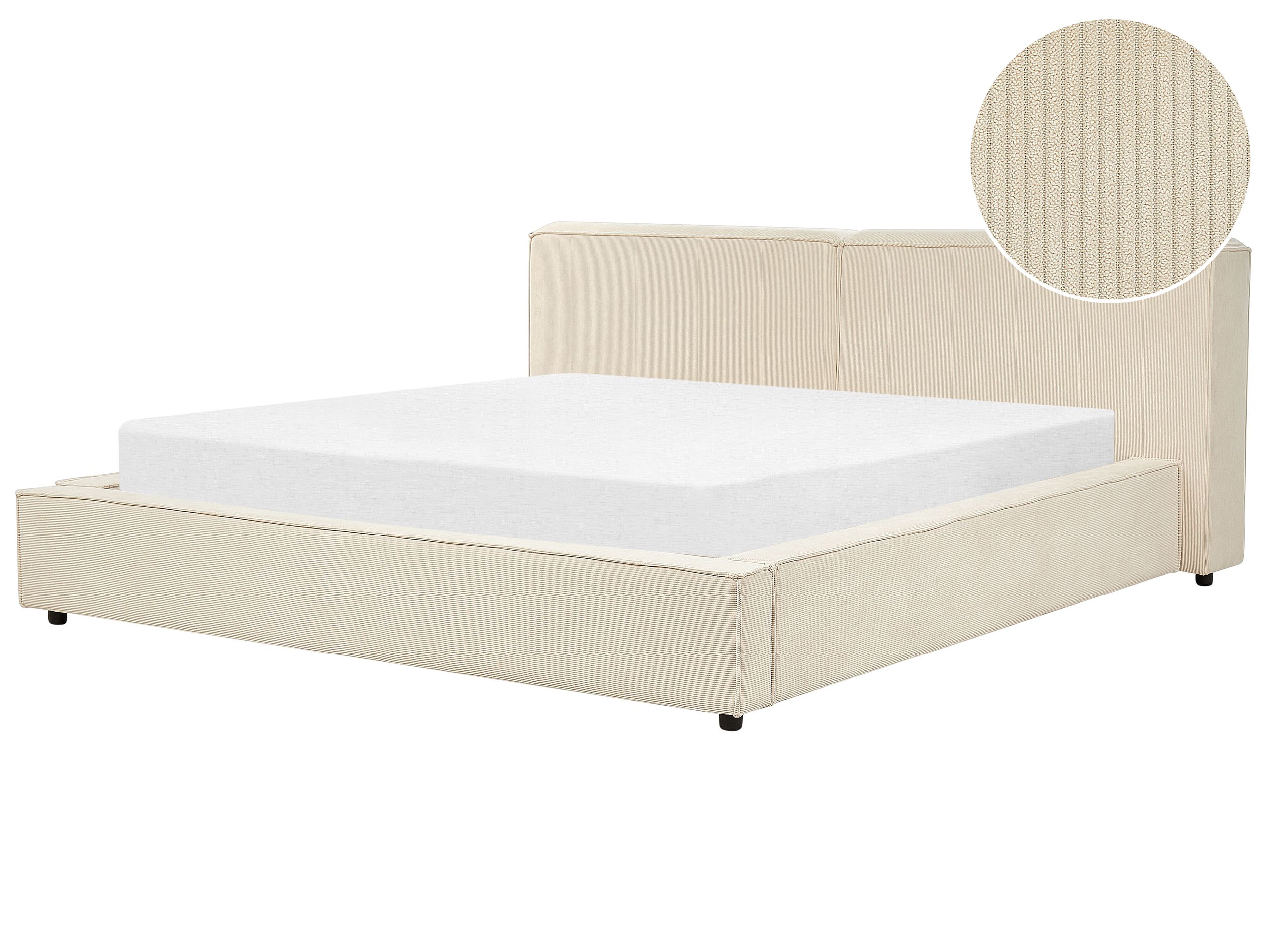 LINARSD Waterbed Corduroy 180 x 200 cm (EU Super King) Beige