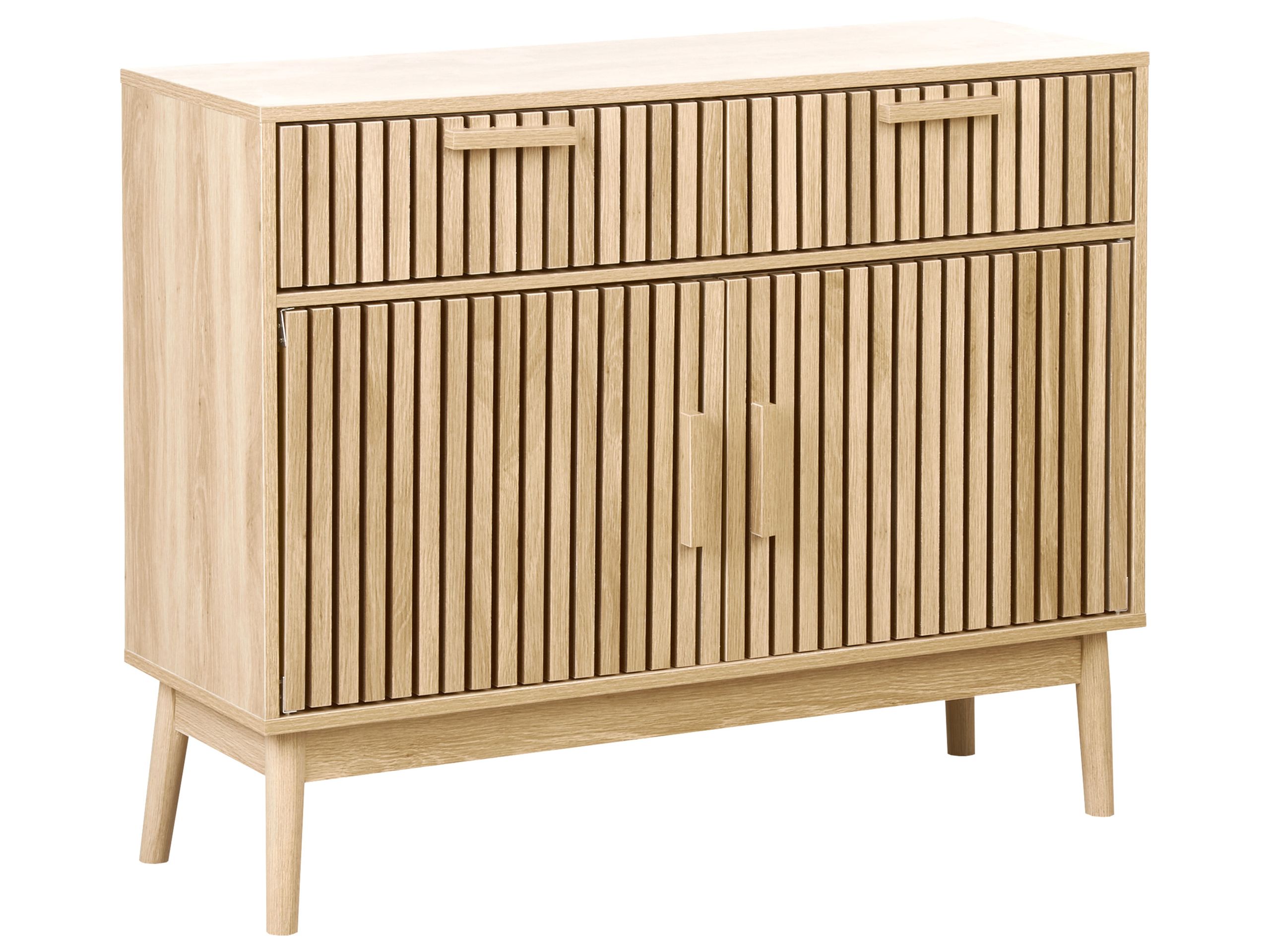 2 Drawer Sideboard Light Wood LYNWOOD