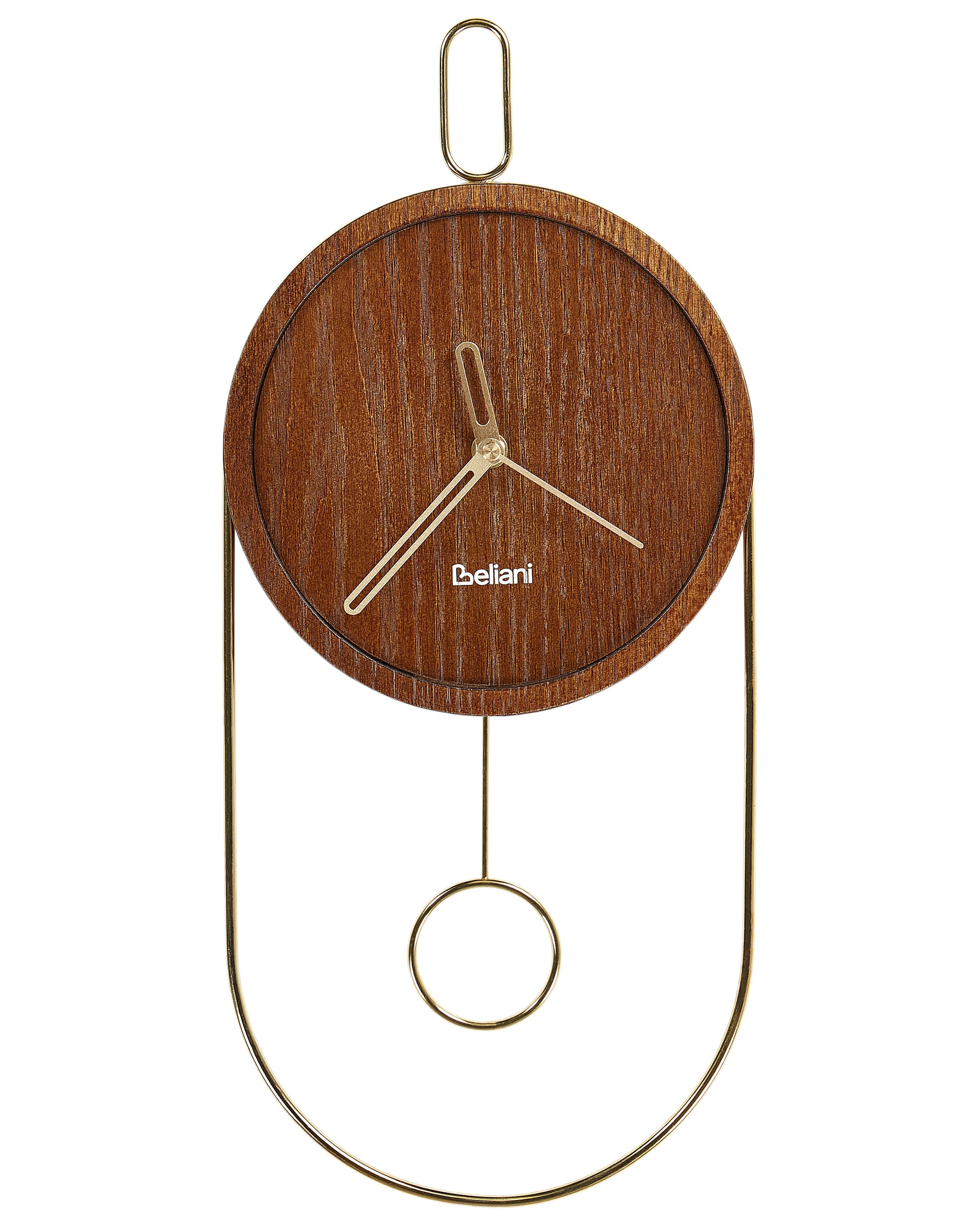Wall Clock SIERRE 20 cm Dark Brown
