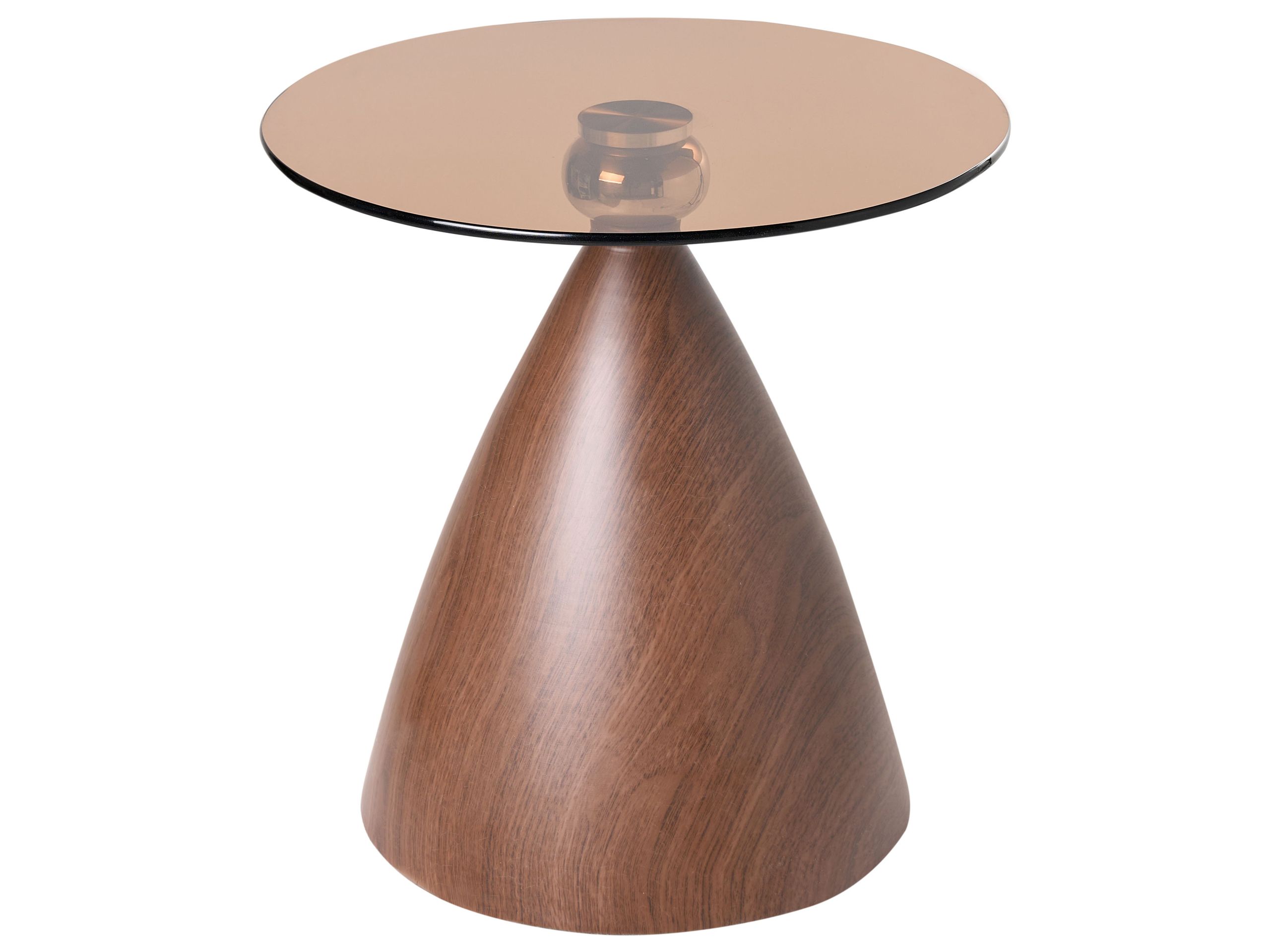 CRANLEIGHON Side Table Tempered Glass - Brown