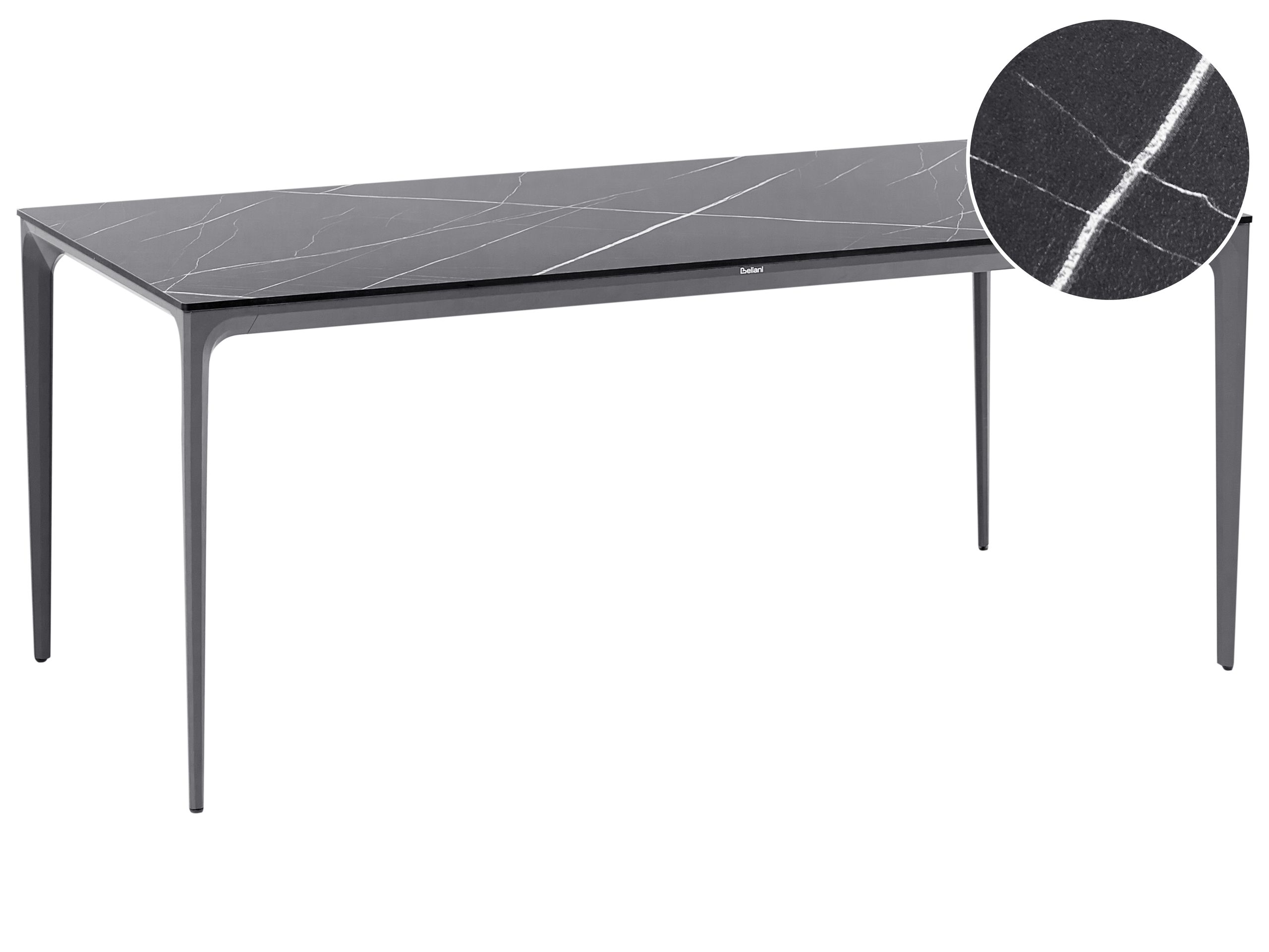 MERTONLEIGH Garden Dining Table Marble Effect - Black