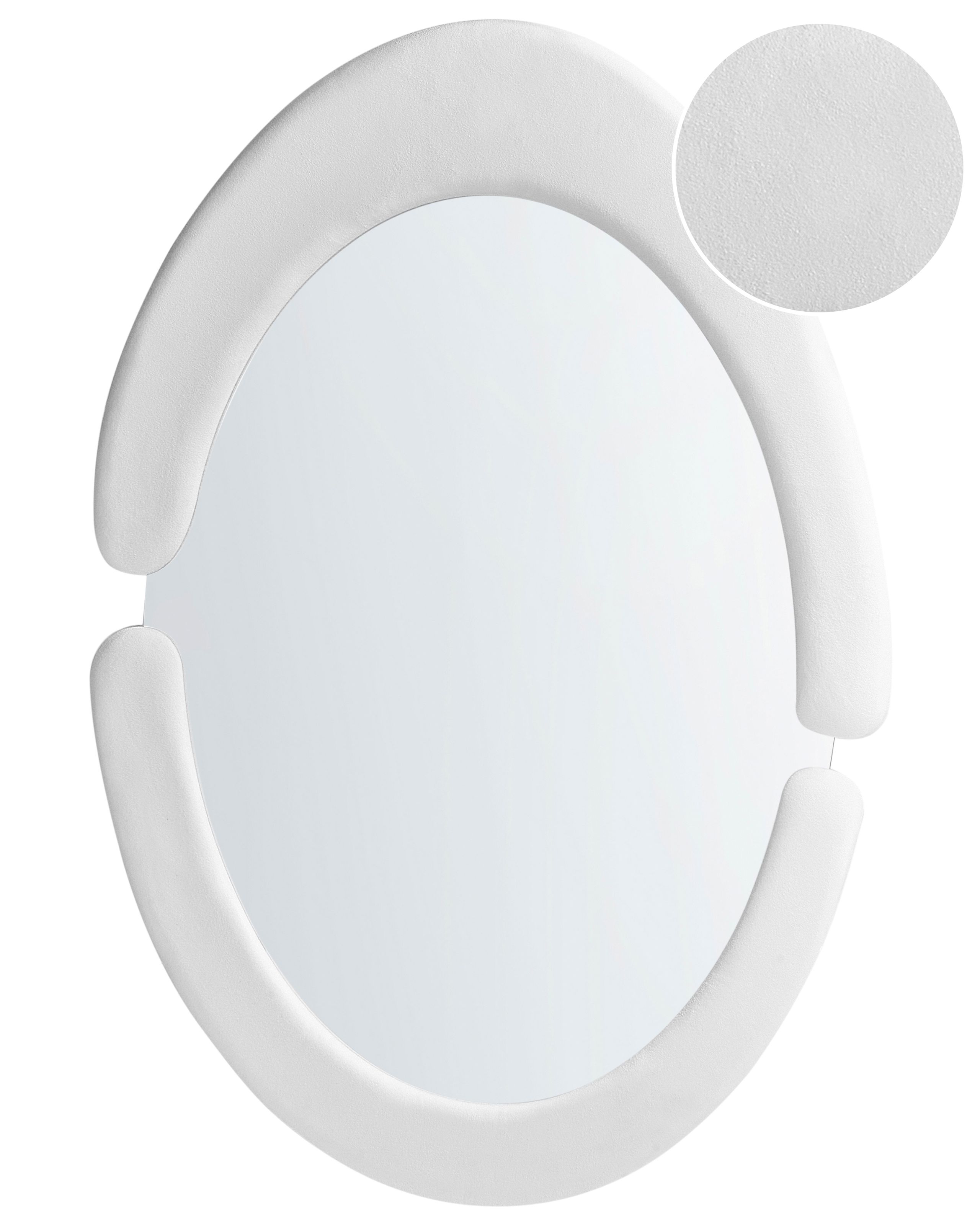 Wall Mirror MASSAY 53 cm 90 cm Velvet White