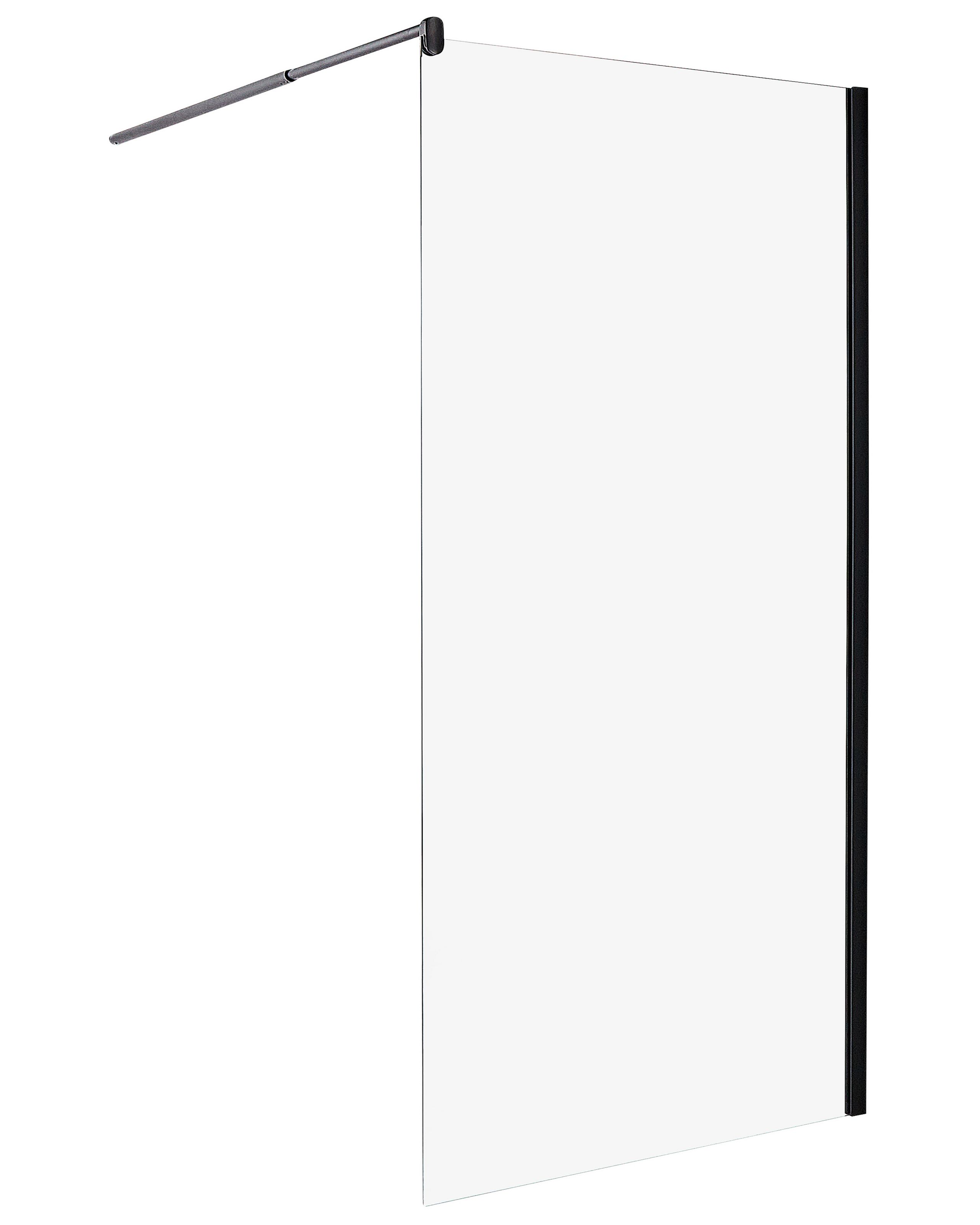 Shower Screen AHAUS 100 x 190 cm Black