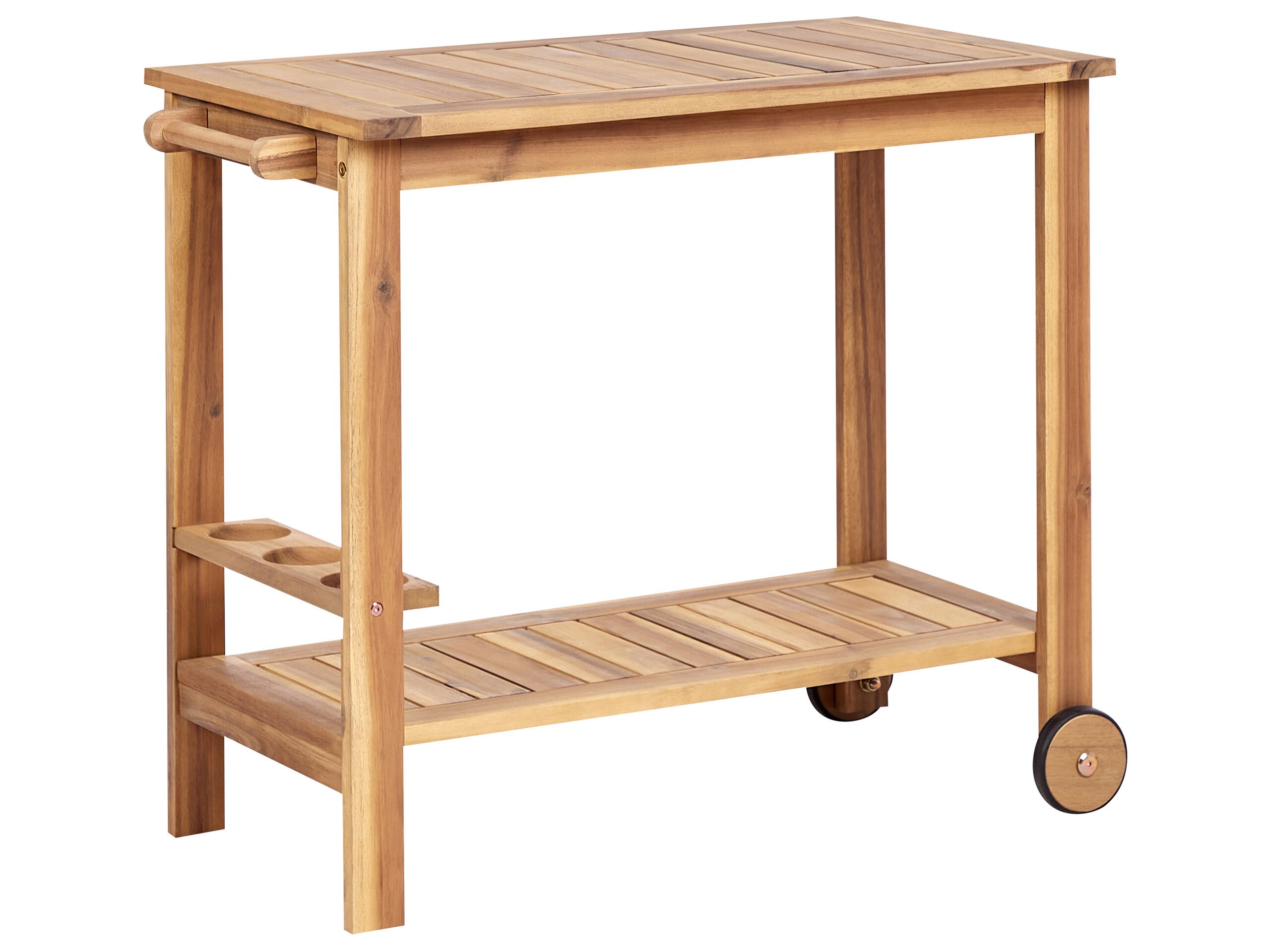 Certified Acacia Wood Garden Drinks Trolley SASSARI II