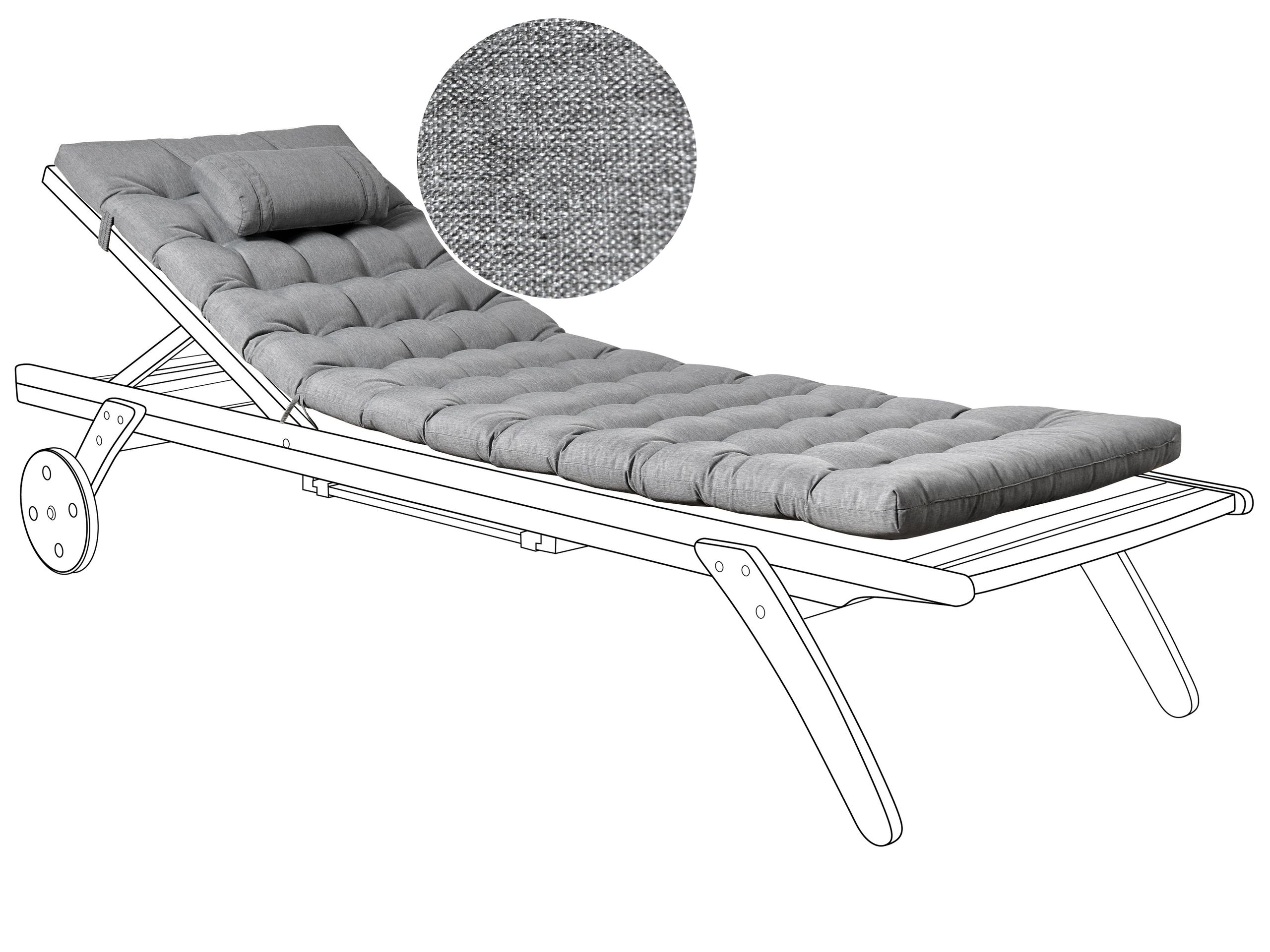 JOVYN Sun Lounger Pad Cushion - Melange Grey