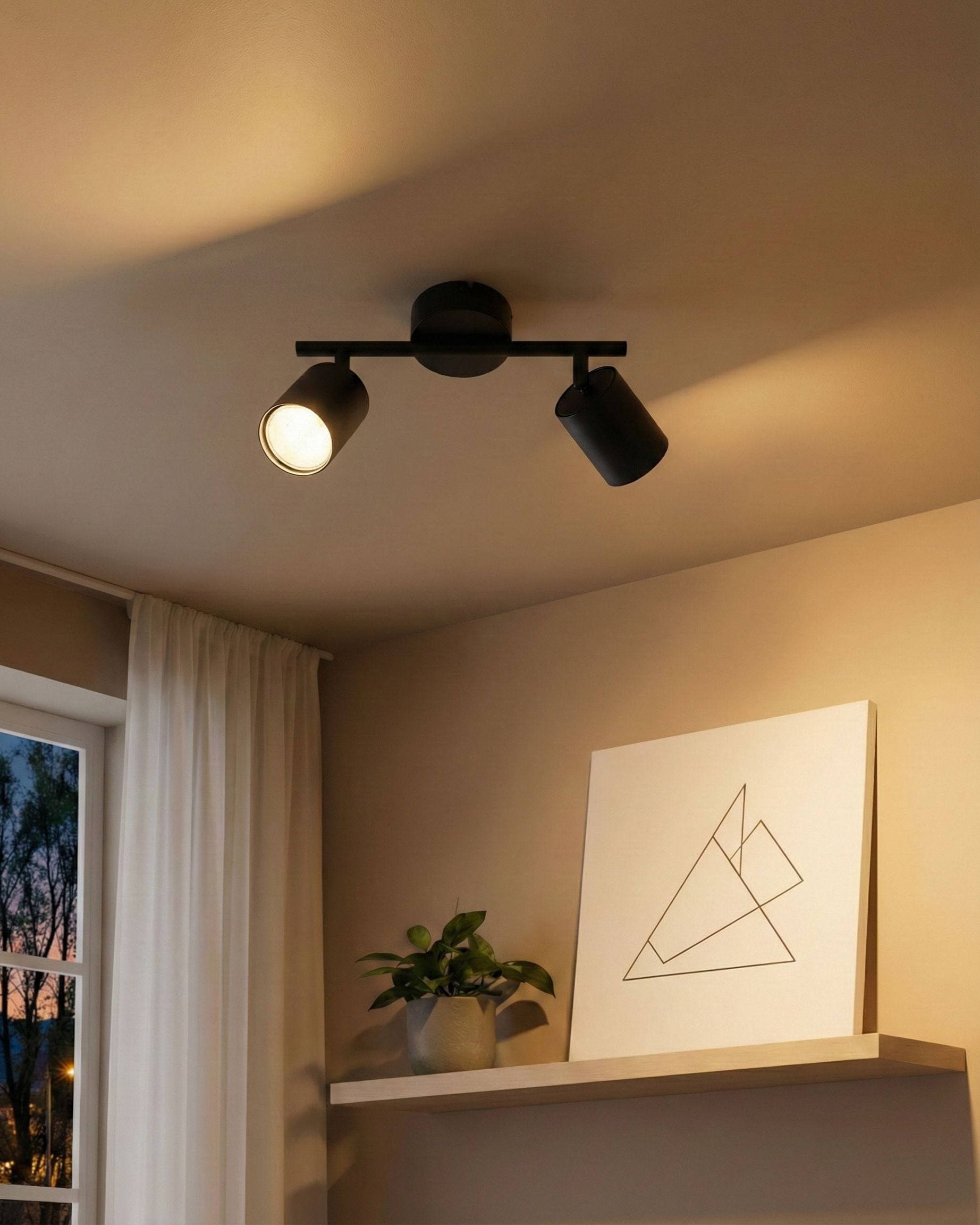 CACOVI Ceiling Spotlight - Black, 26cm