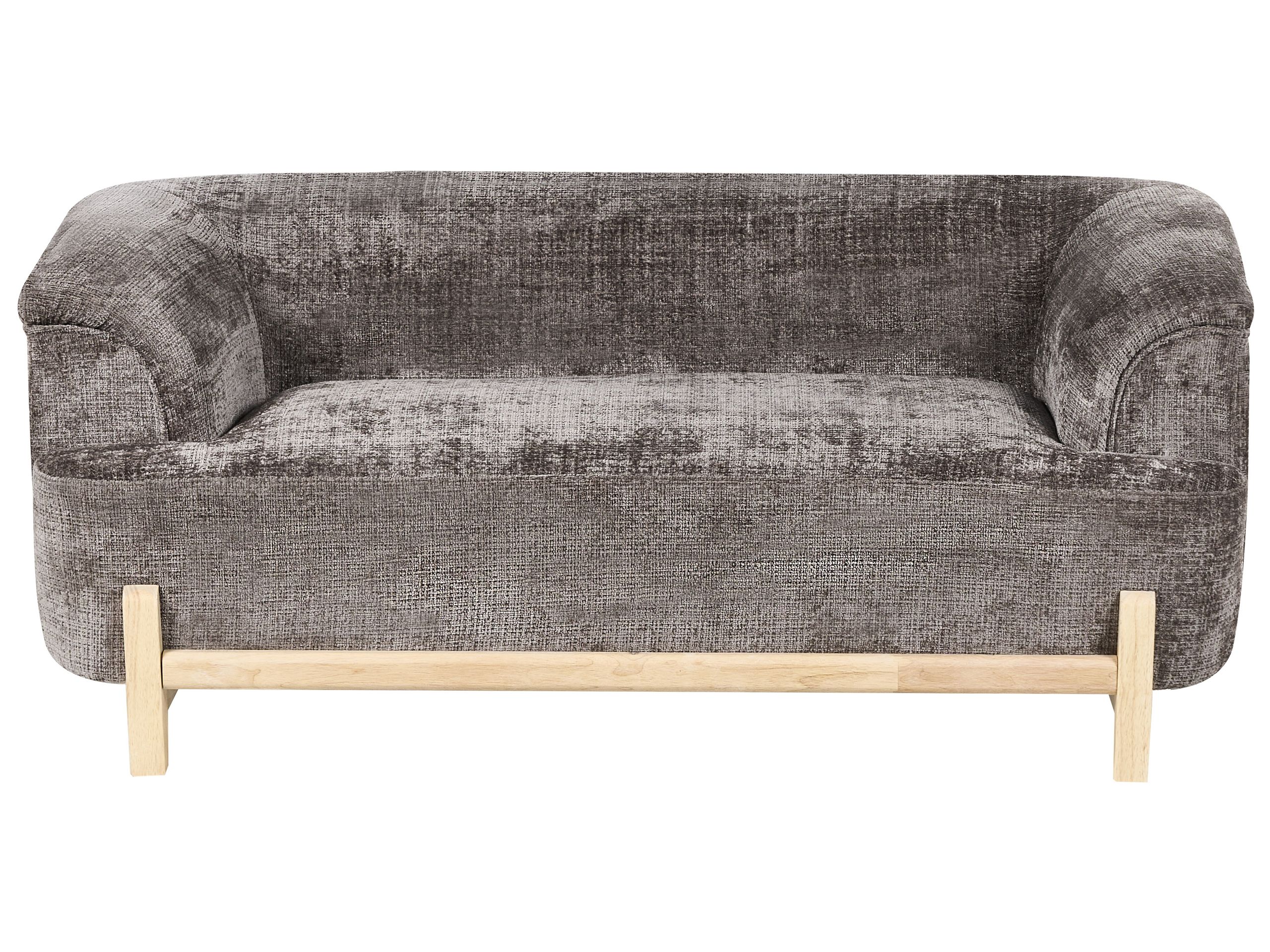 WRENTHORPE Chenille Fabric 2 Seater Sofa - Brown