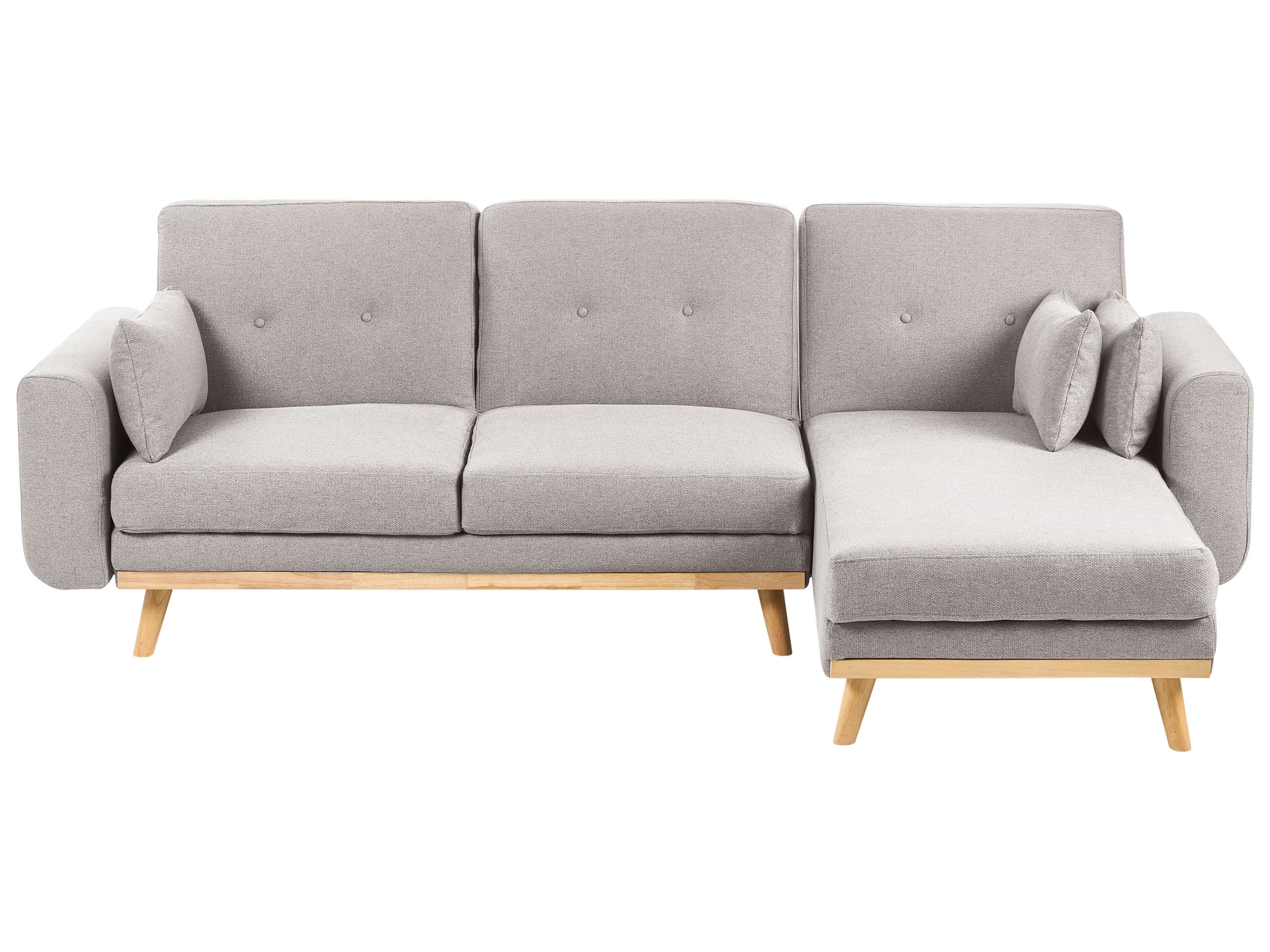 HORSENS Fabric Corner Sofa - L Shaped - Right Hand Facing - Grey