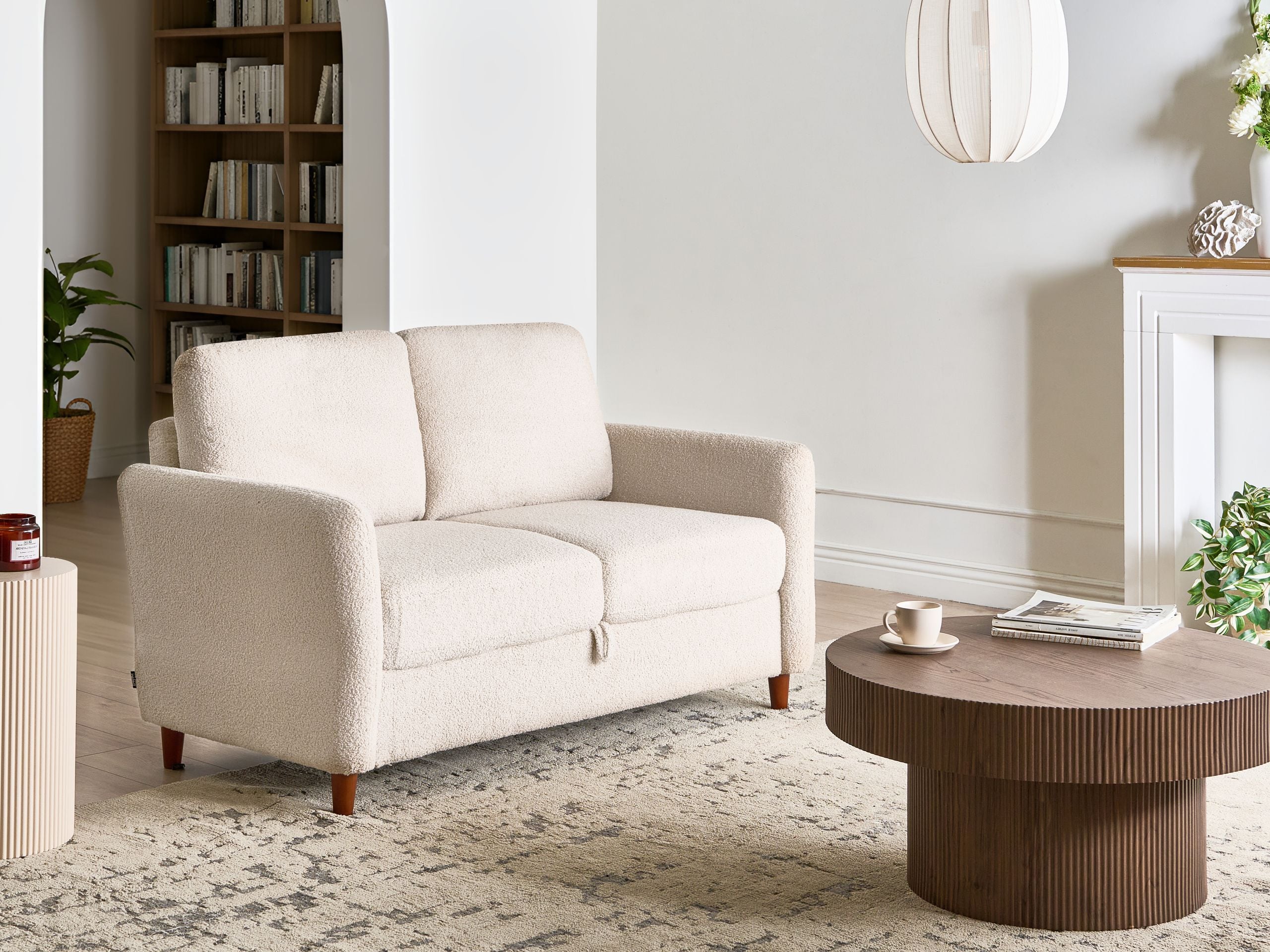 MRAE Boucle Fabirc 2 Seater Sofa - Beige