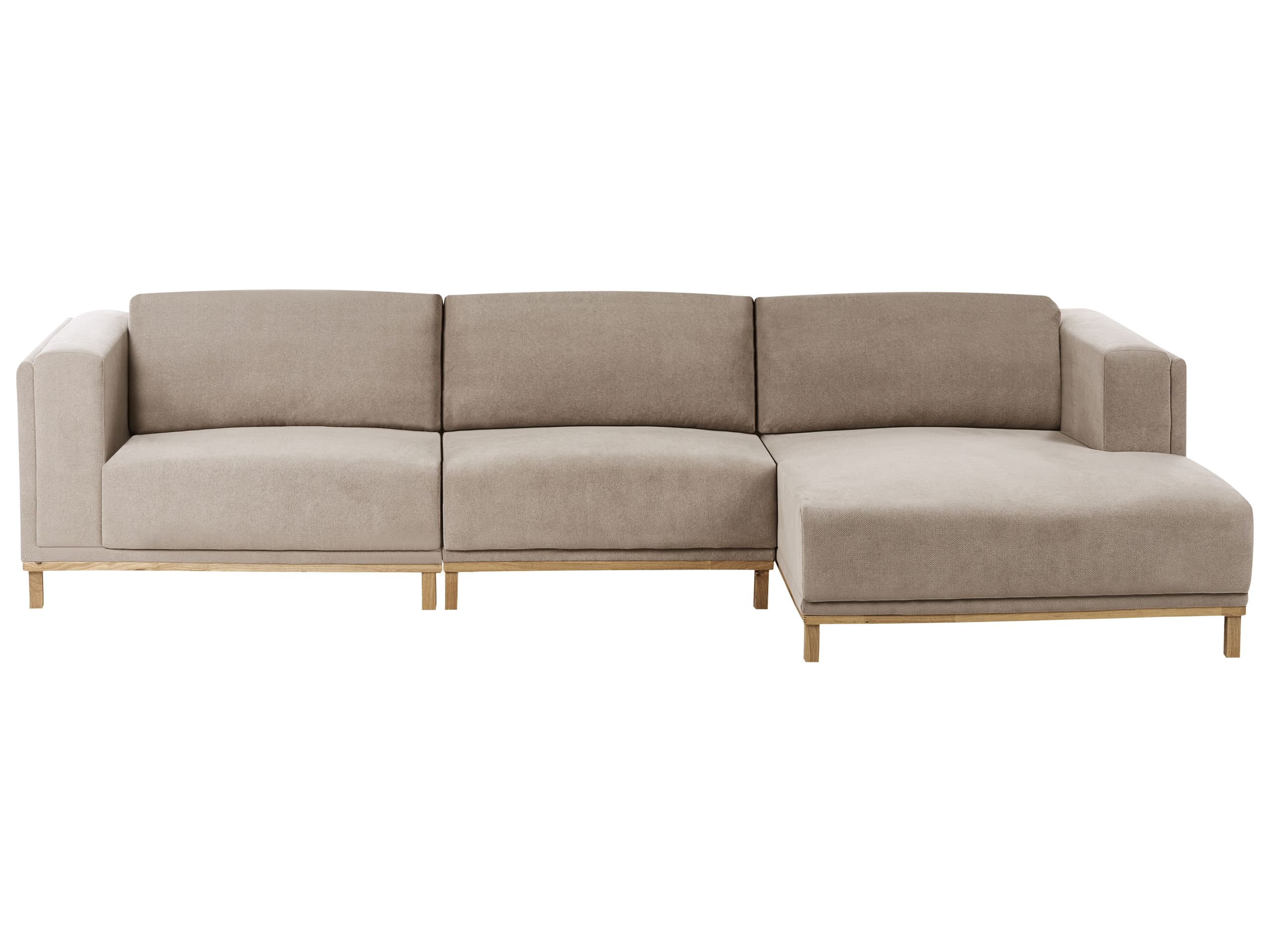 LINFORDEN Fabric 5 Seatrer L Shaped Corner Sofa - Taupe, Right Hand Facing