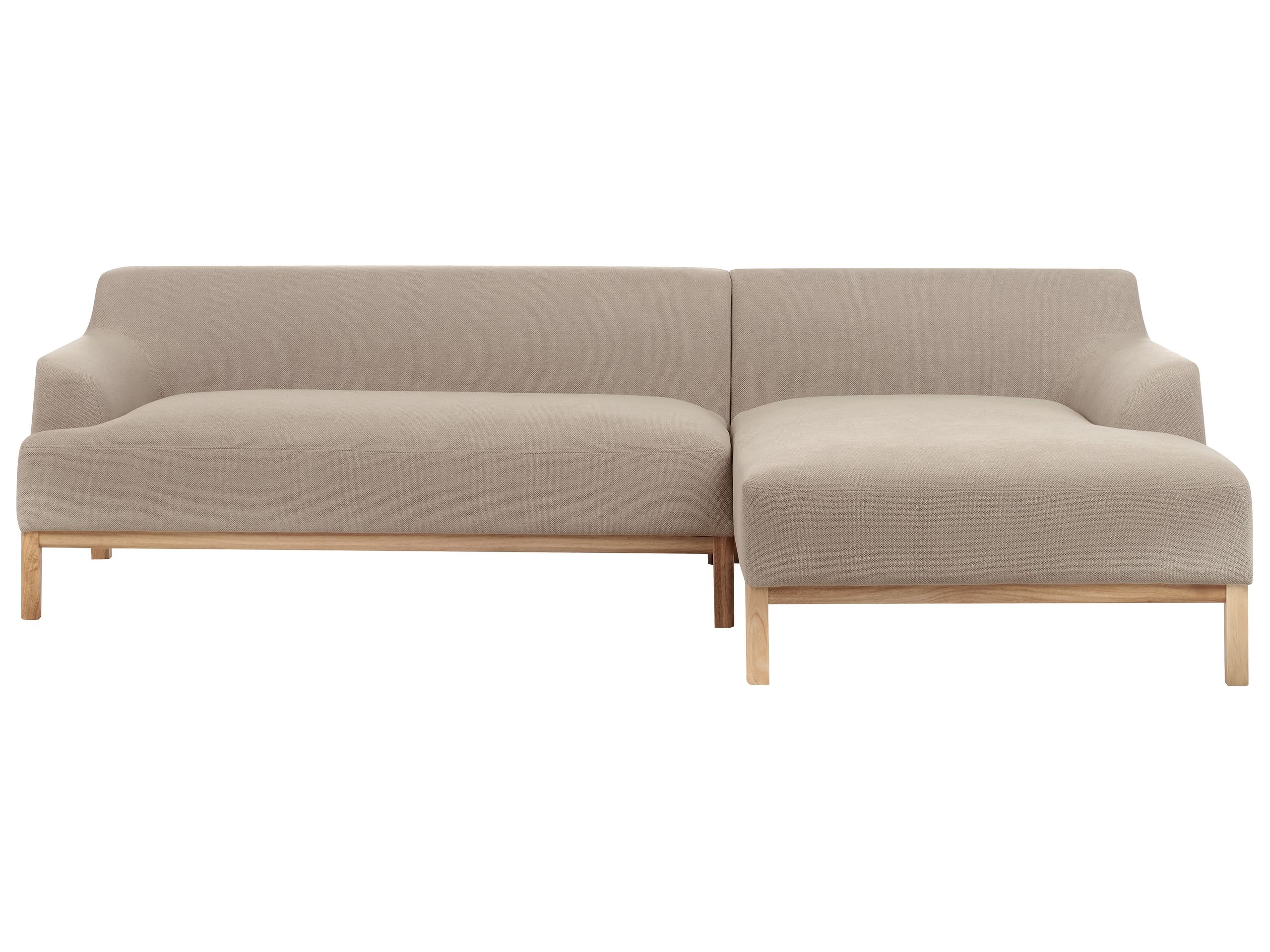 Left Hand Fabric Corner Sofa Taupe SOSJO