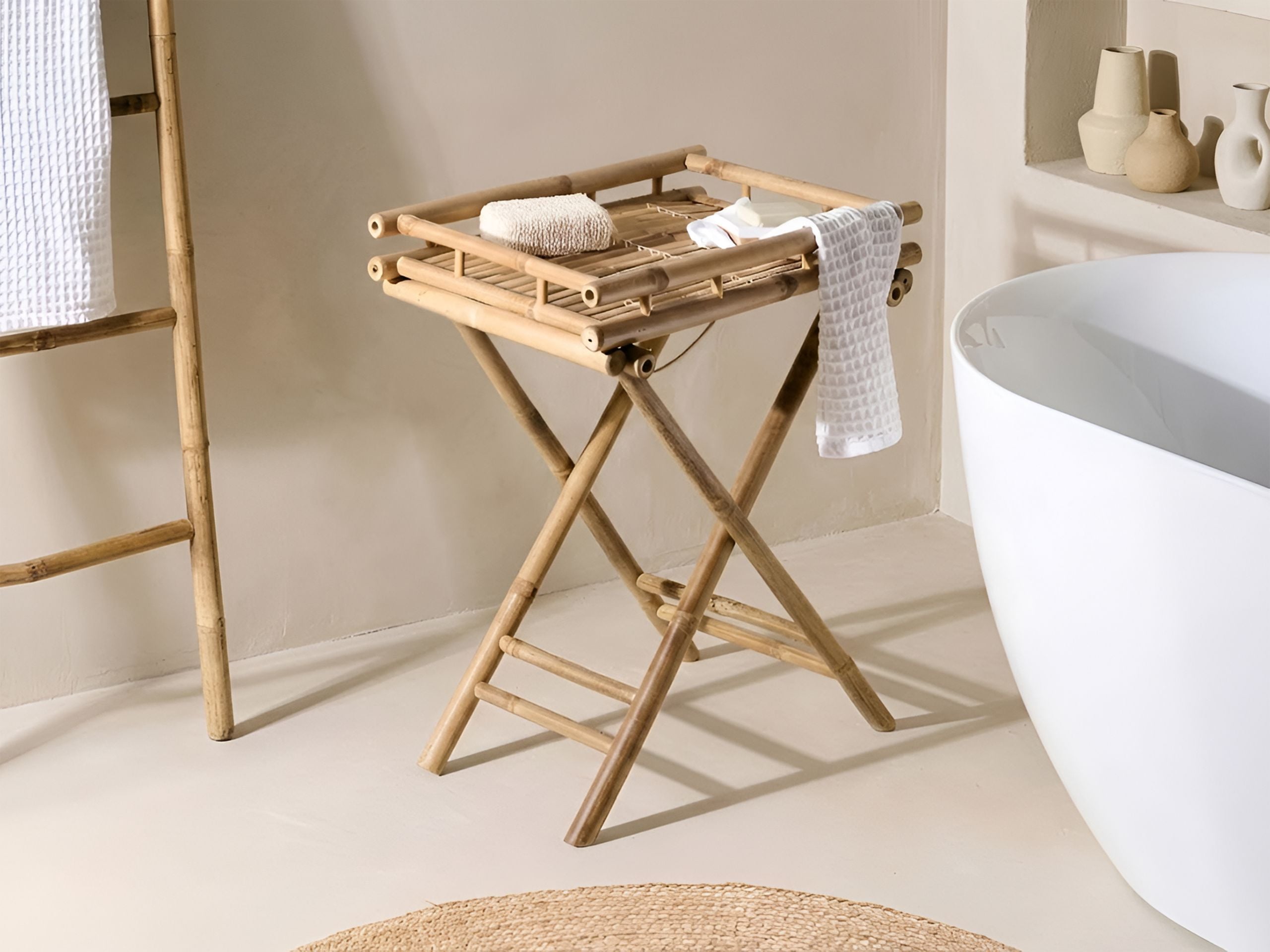 RASERO Side Table - Light Wood