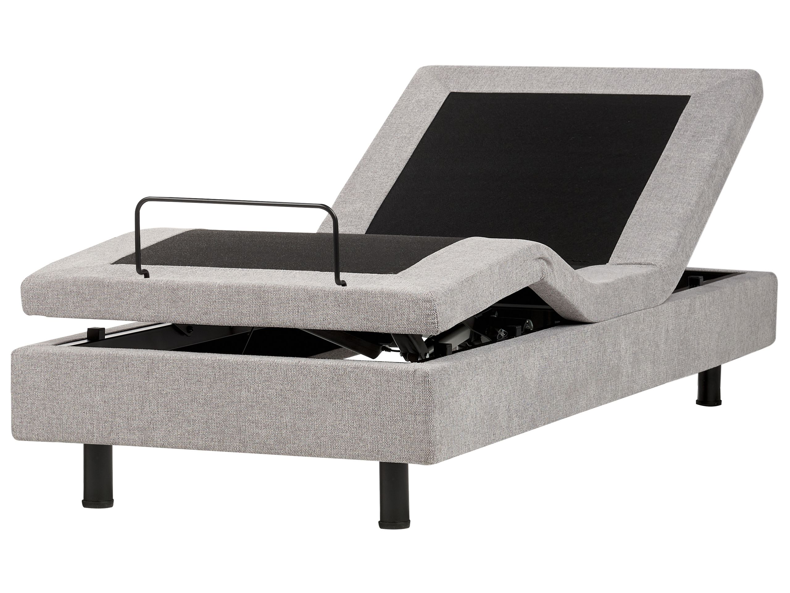 DEKU Adjustable Bed without Headboard Fabric 90 x 200 cm (EU Single) Light Grey