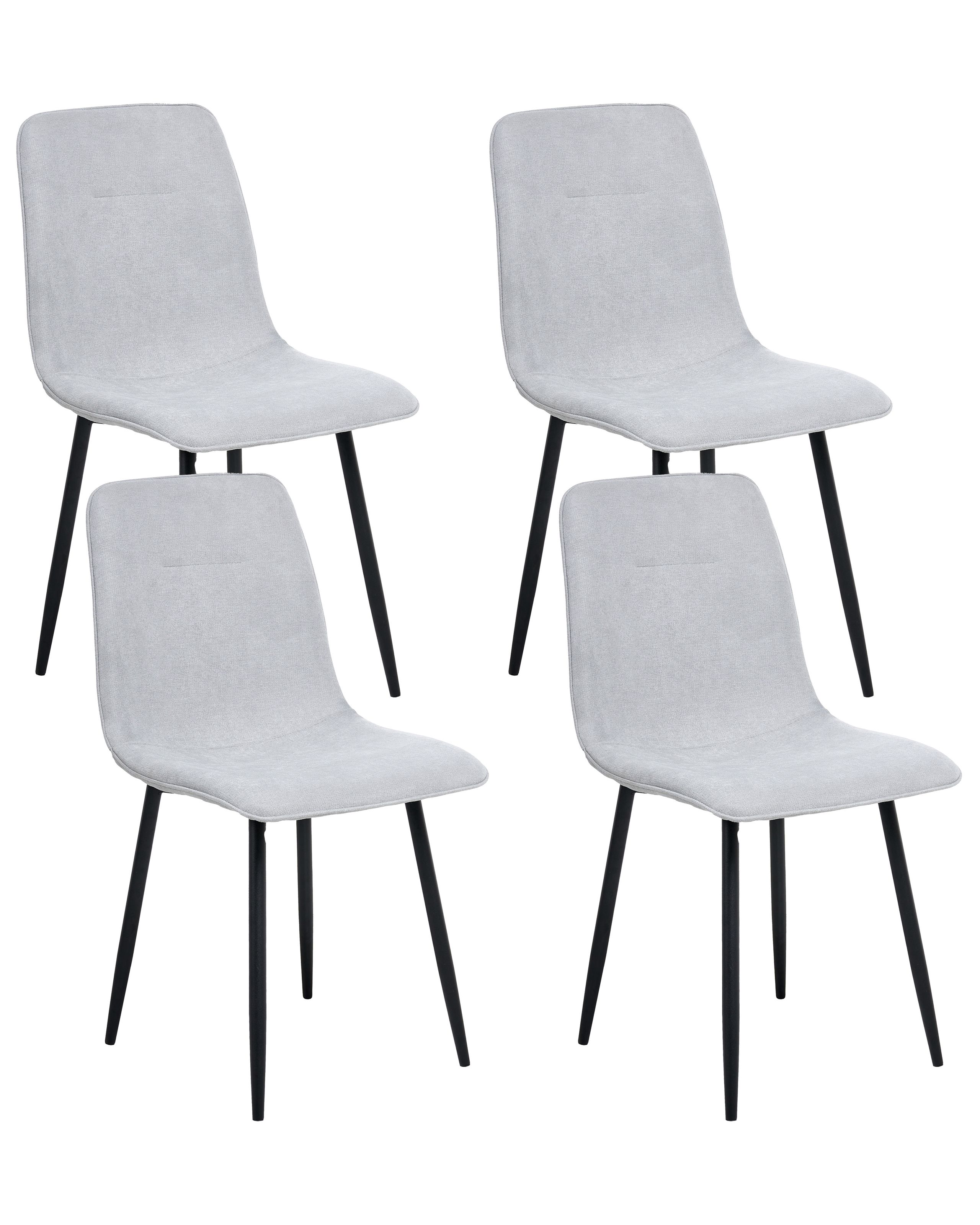 DORRINGFORD Fabric Dining Chairs - Set of 4 - Grey