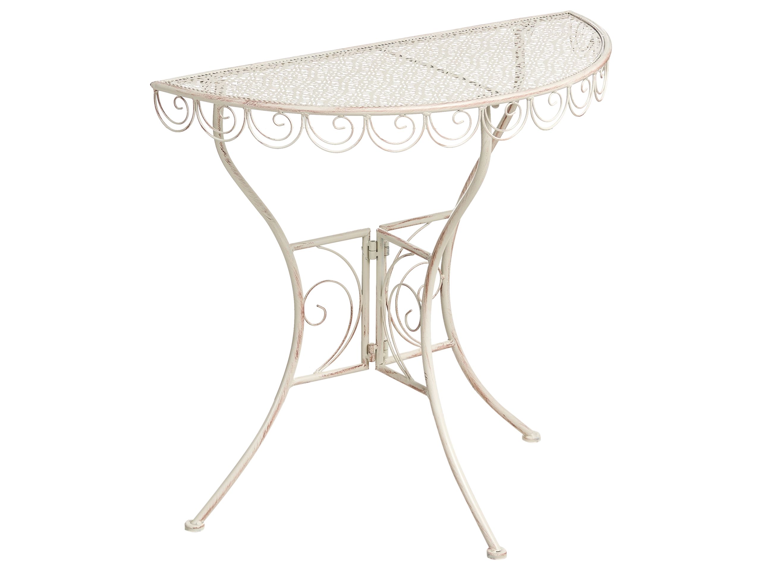 ENDERHURST Metal Bistro Table - Light Beige