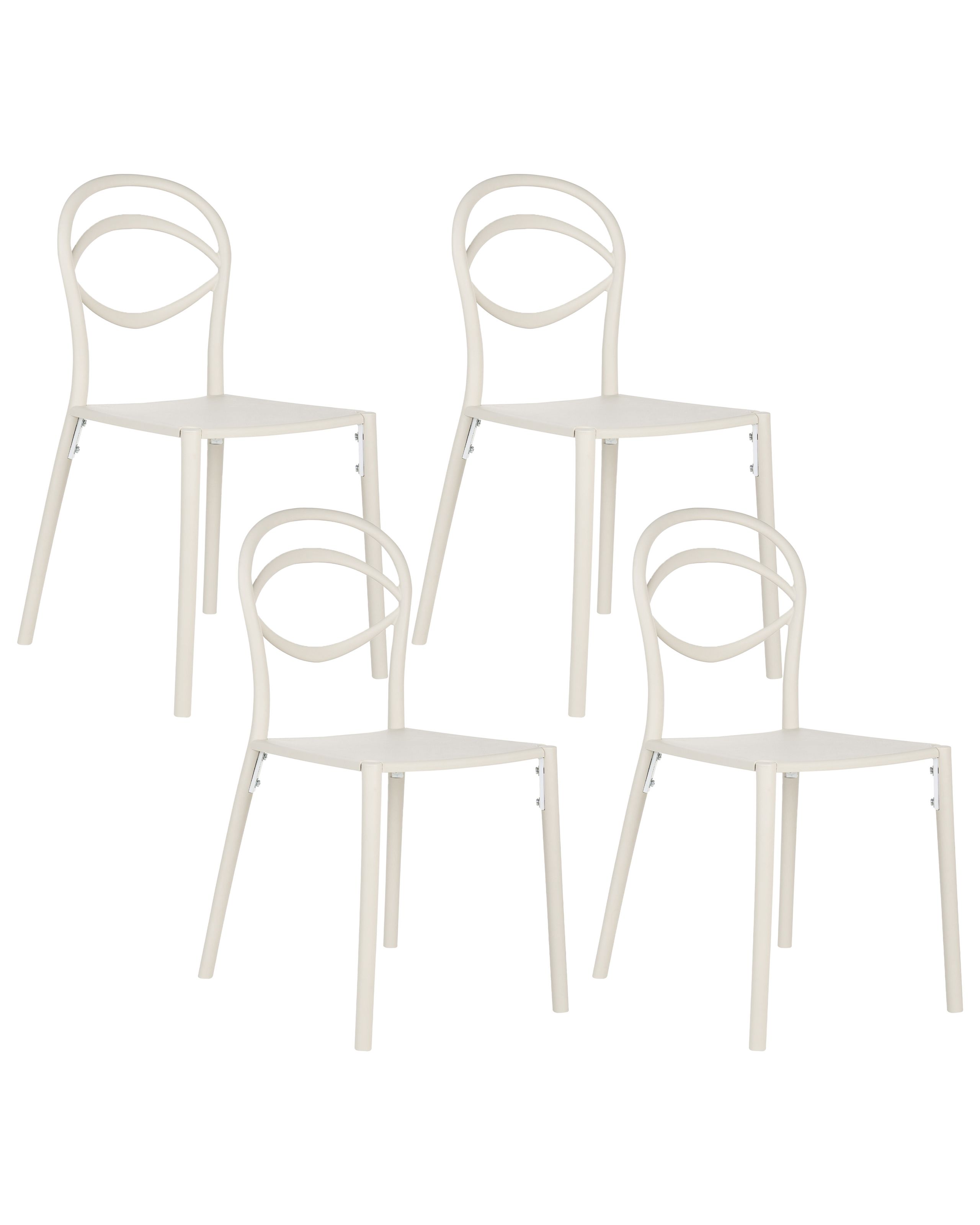 DEVENHURST Set of 4 Garden Chairs - White