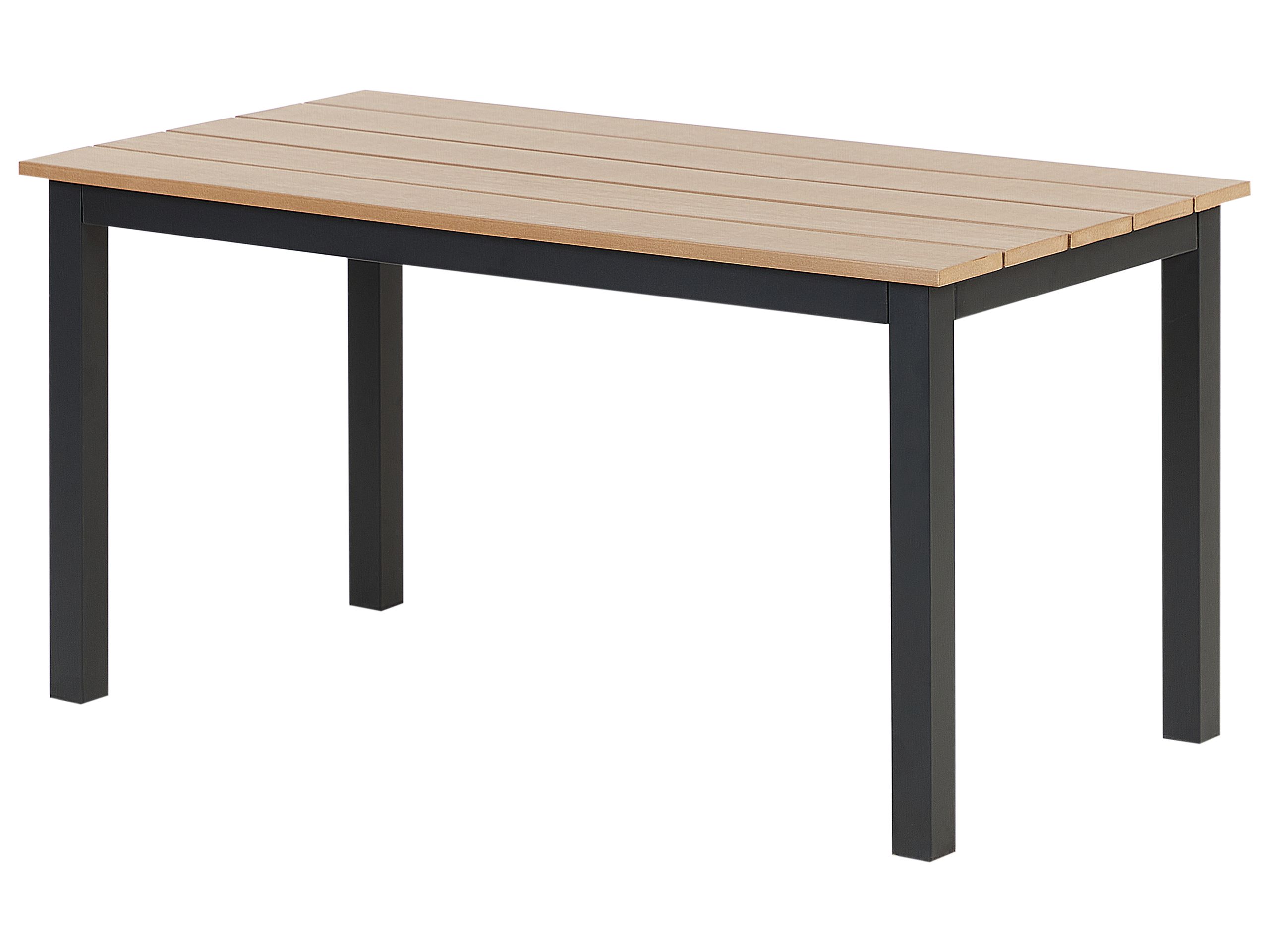 Garden Coffee Table 96 x 52 cm Light Wood and Black MESSINA