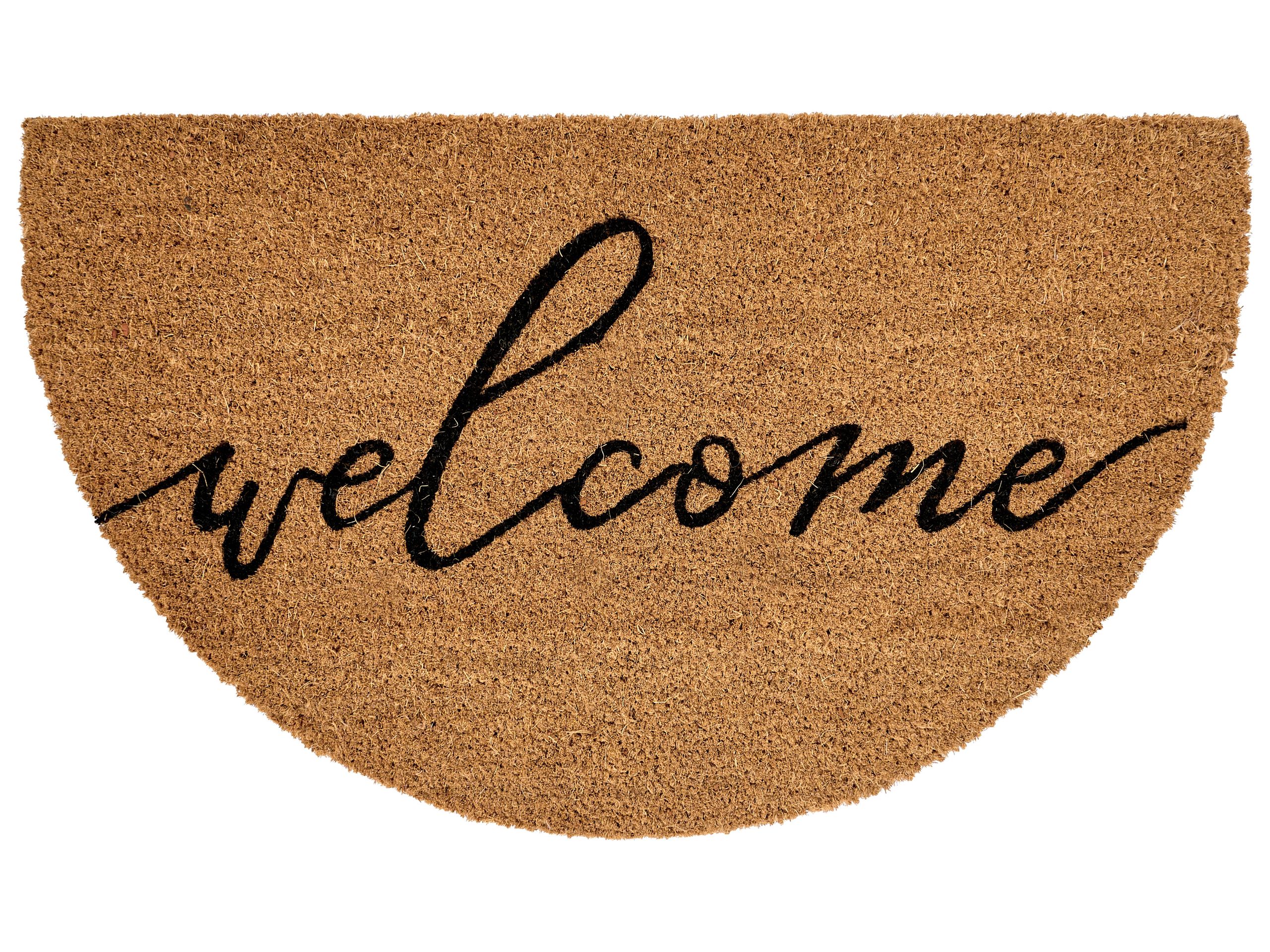 PEBWORTH Text Coir Doormat - Natural
