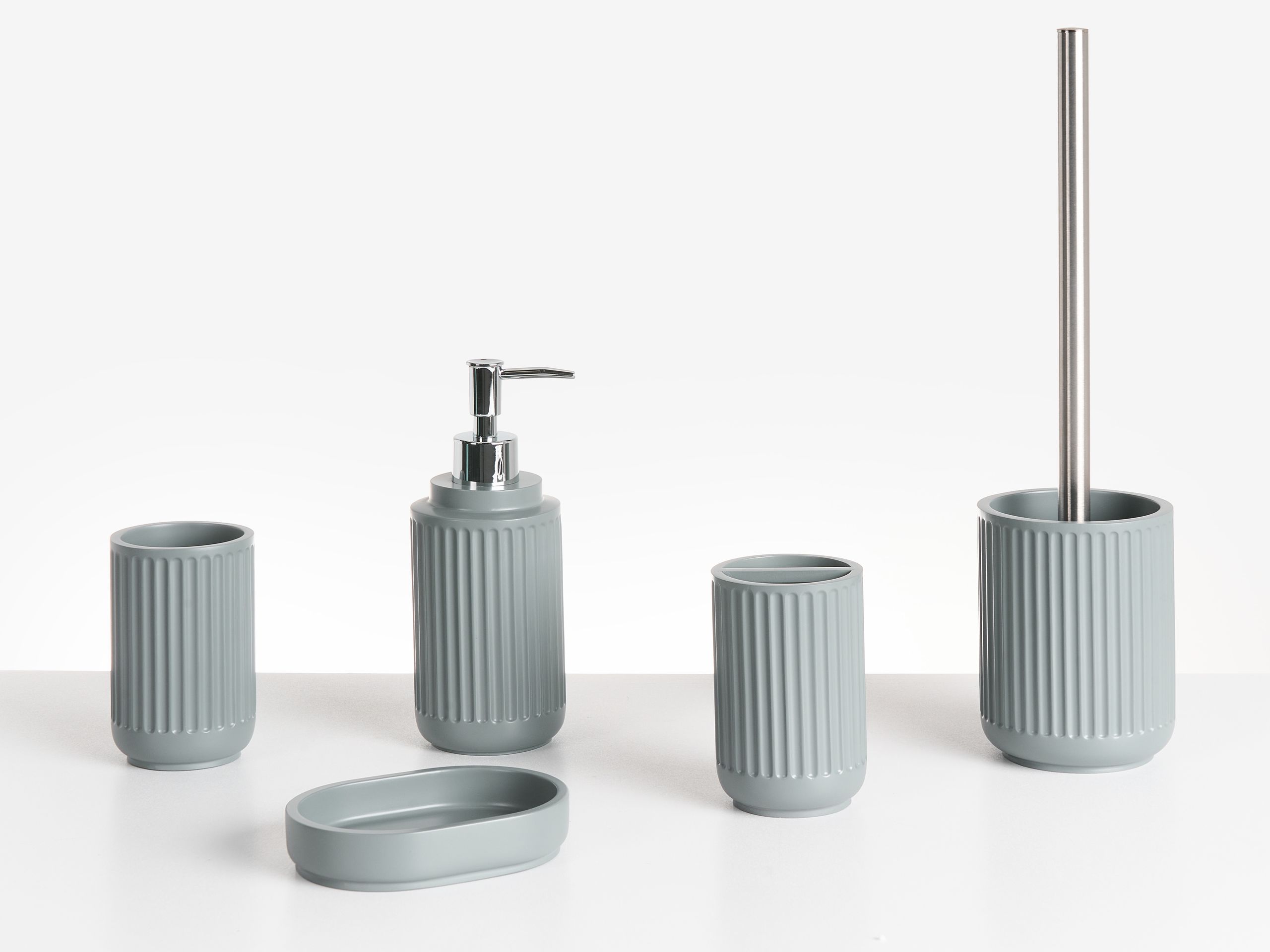 WITBOURNE 5-Piece Bathroom Accessories Set - Light Grey