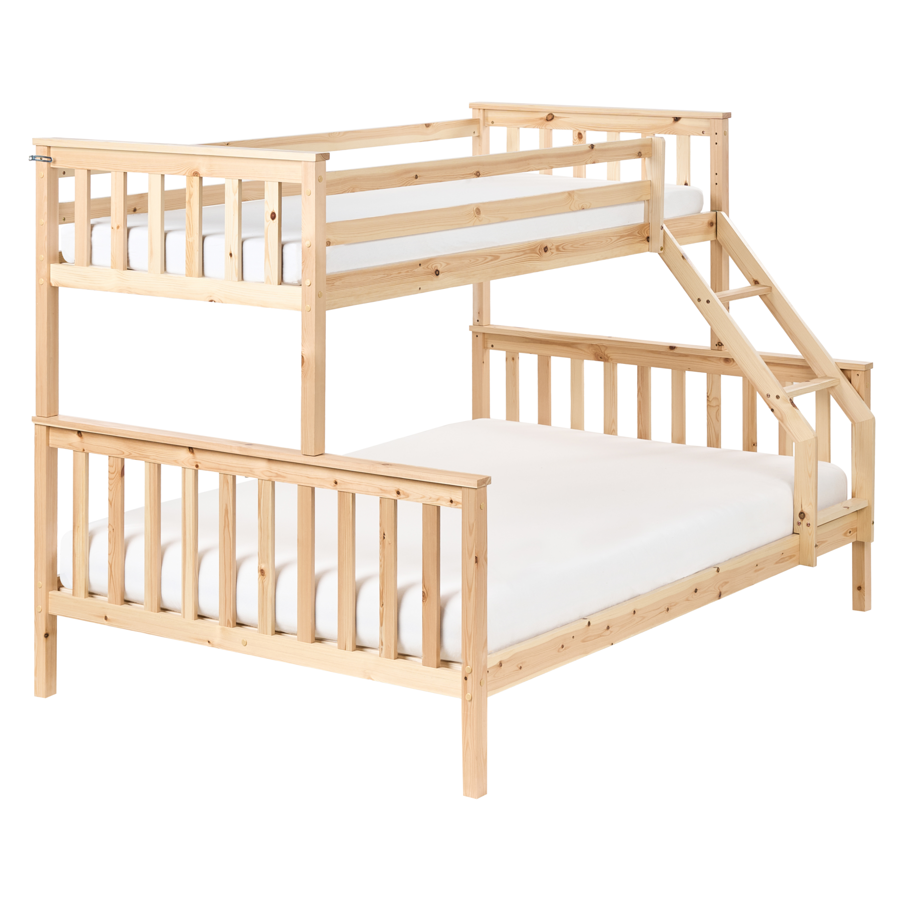 ARVEN Double over Single Wooden Bunk Bed - Light Brown