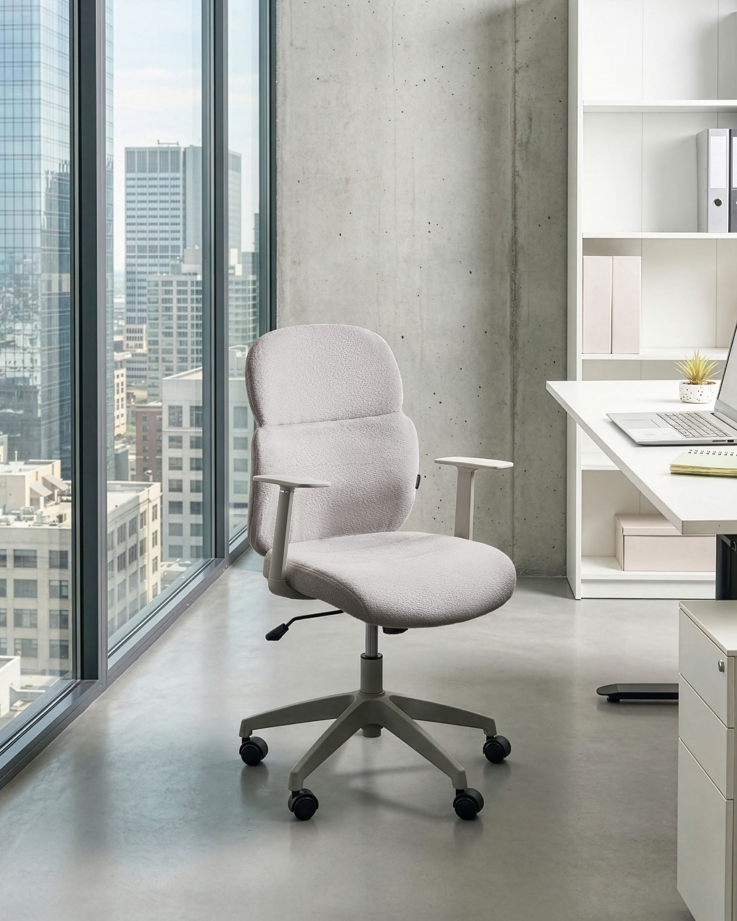 KATAXI Fabric Office Chair - Light Grey