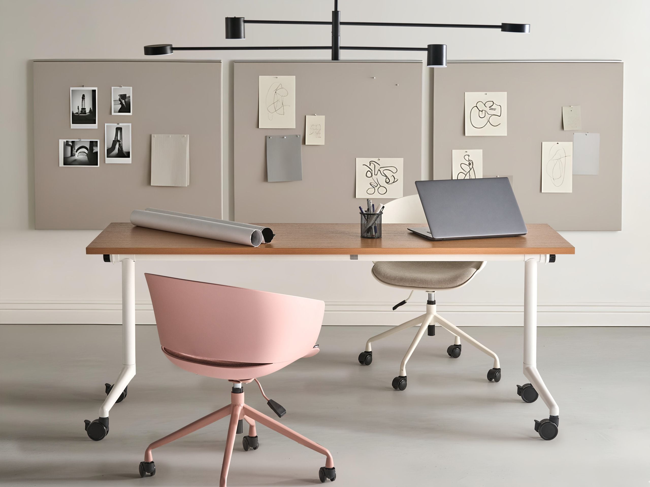 FEYARO Foldable Office Desk - Brown, 180cm