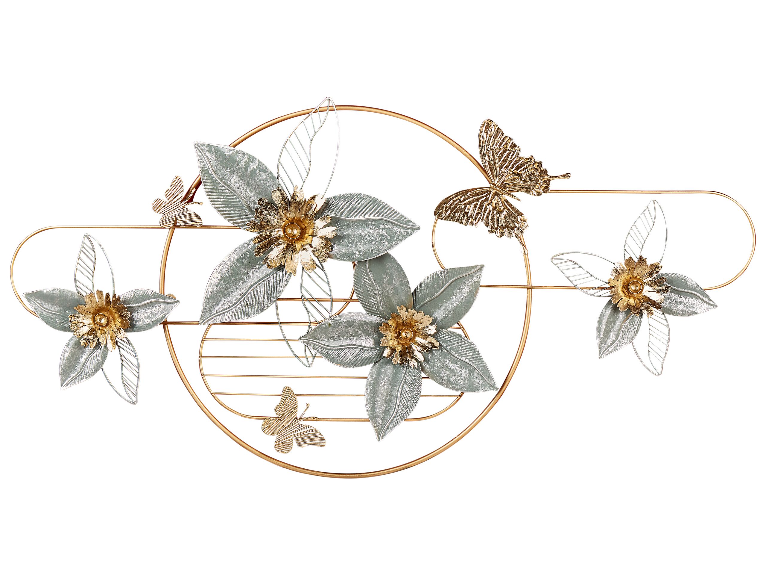 Wall Decor Flower TANTALUM Metal Gold 59 cm