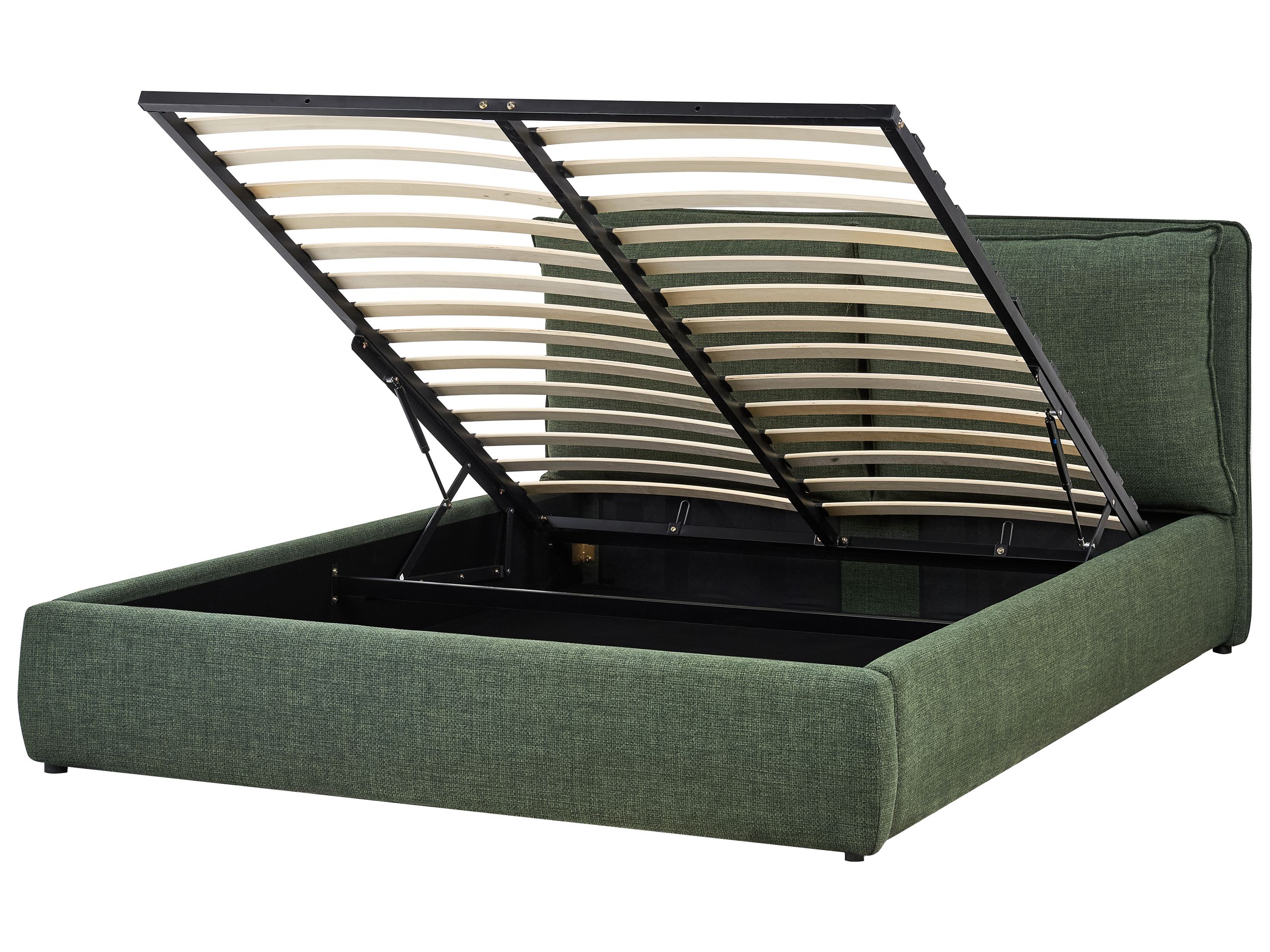 NAJOBNA Ottoman Bed Fabric 160 x 200 cm (EU King Size) Dark Green