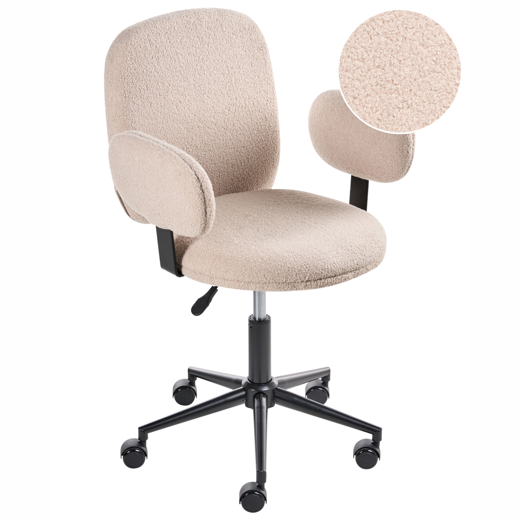 VANDORIN Boucle Office Chair - Beige