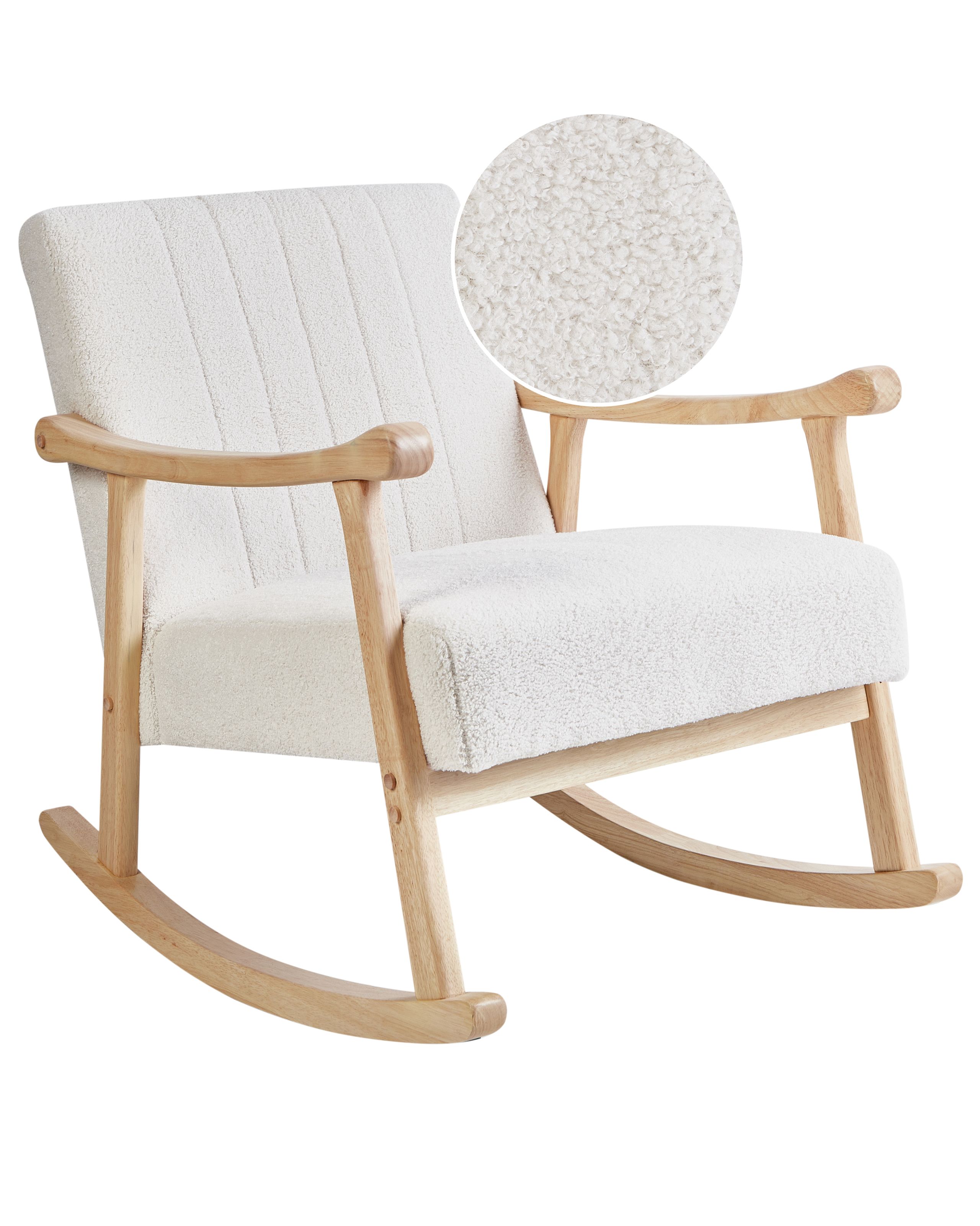 Rocking Chair LEKNES Boucle Off-White