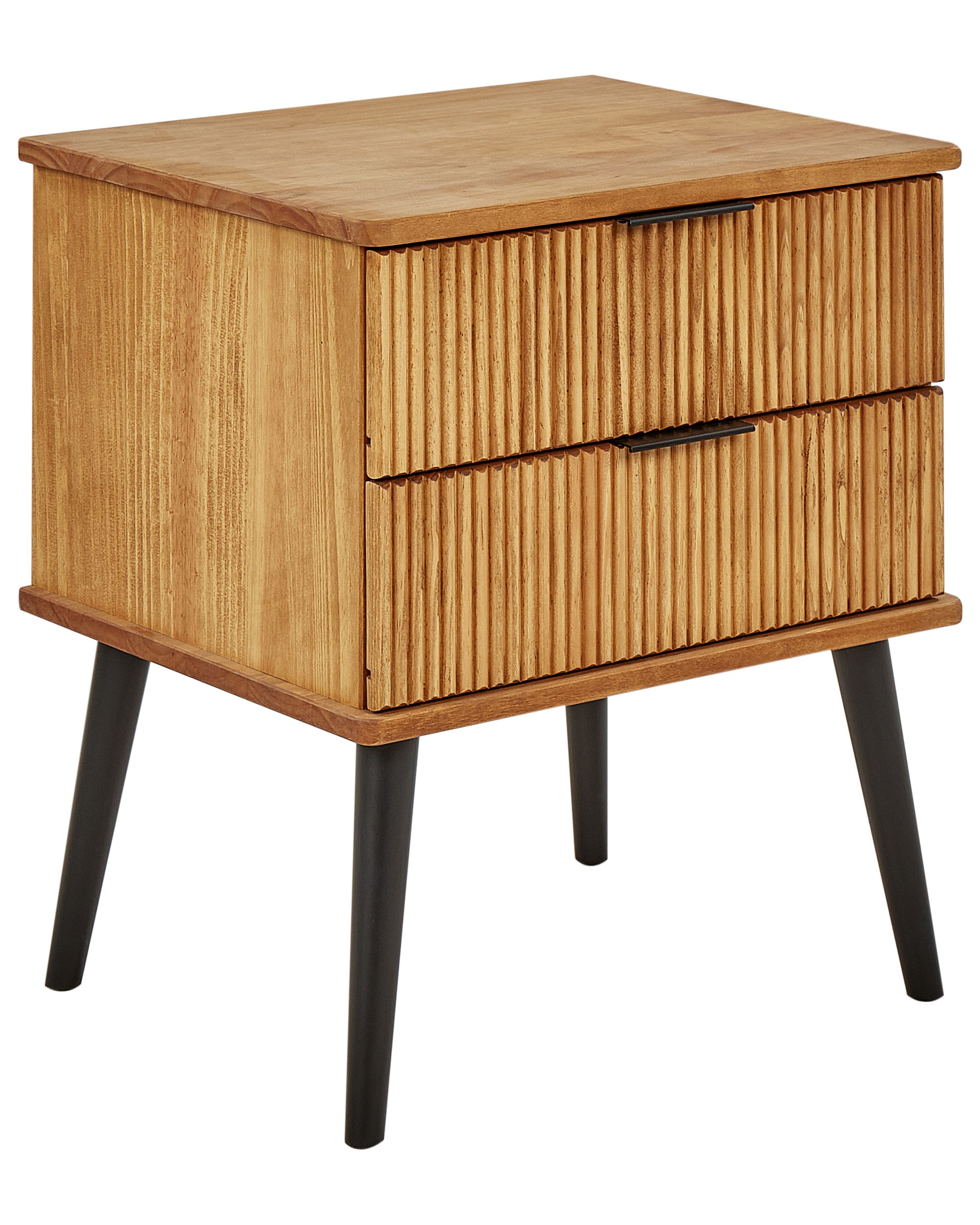 2 Drawer Bedside Table TIMMINS Brown