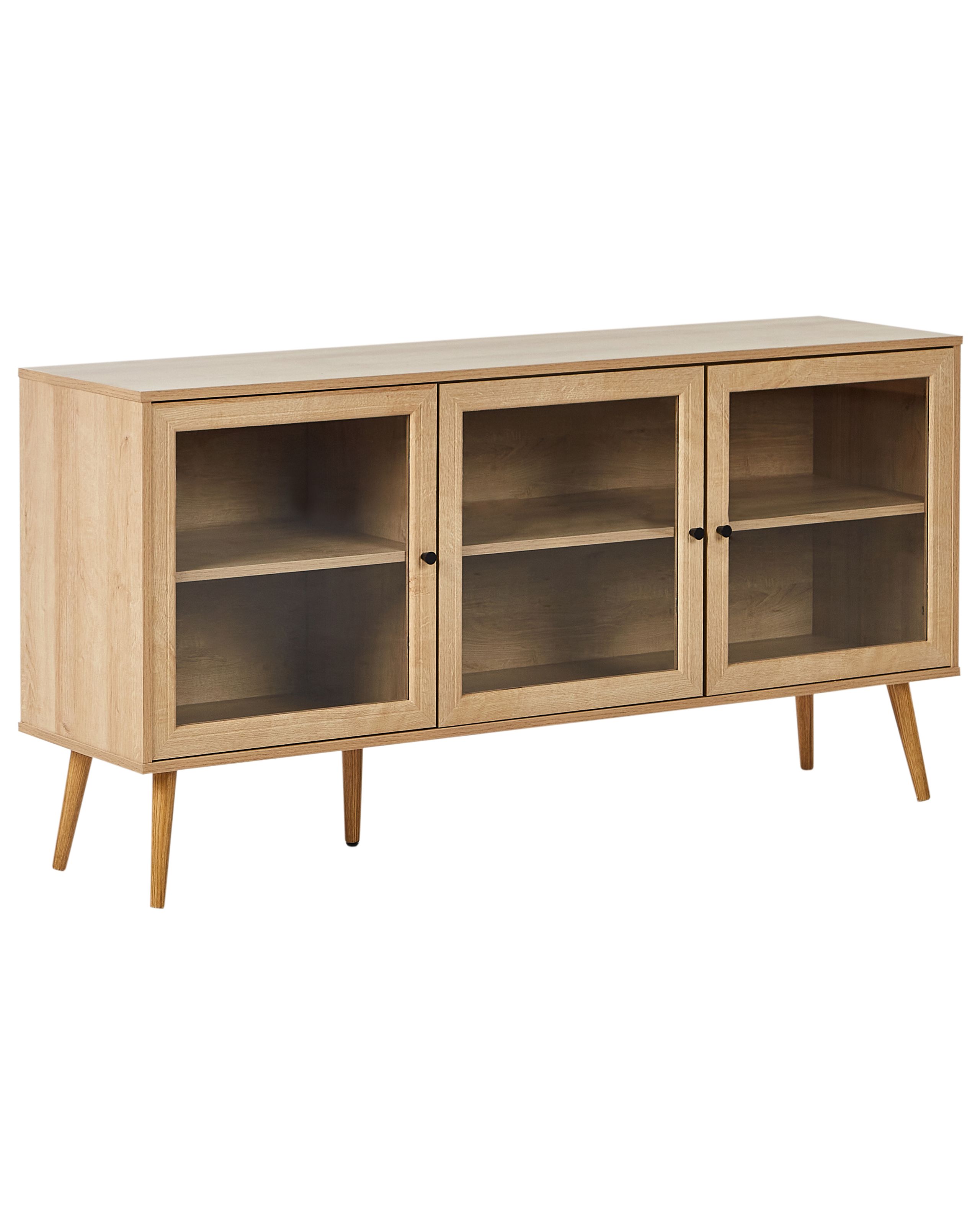 3 Door Sideboard ALBANY 150 cm 40 cm Light Brown
