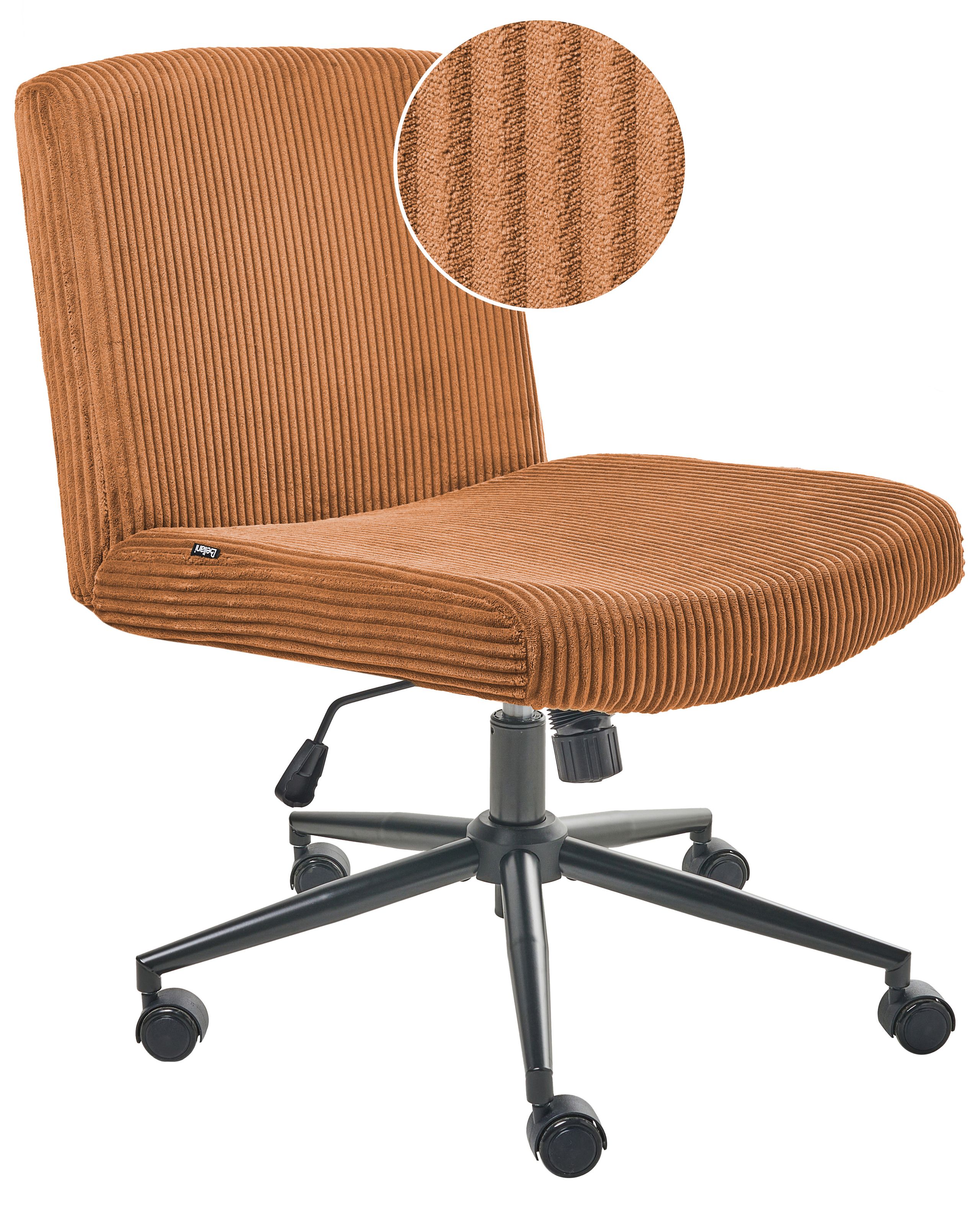 RAYLEIGHON Fabric Office Desk Chair - Brown