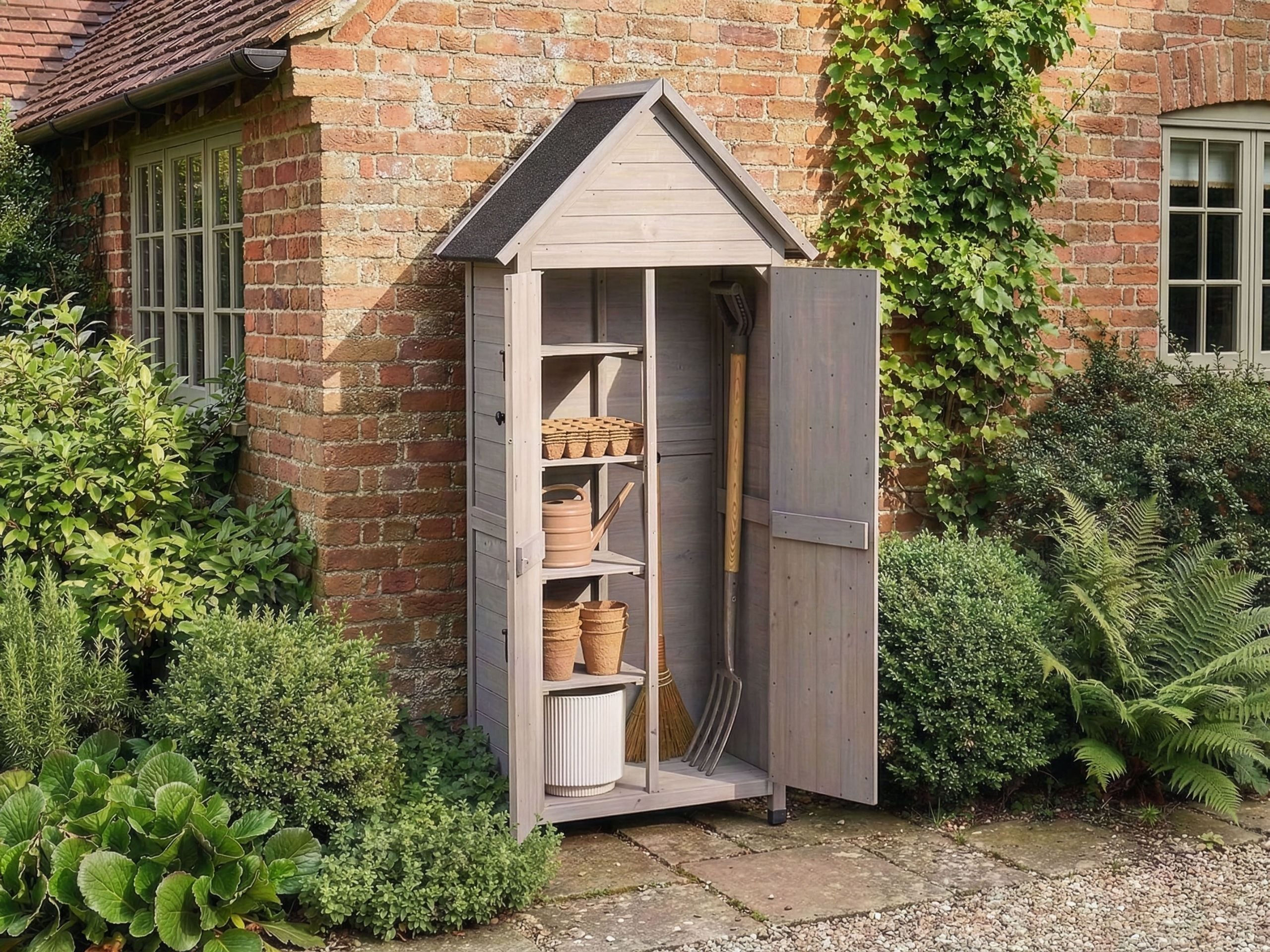 GALERO Garden Tool Shed - Grey