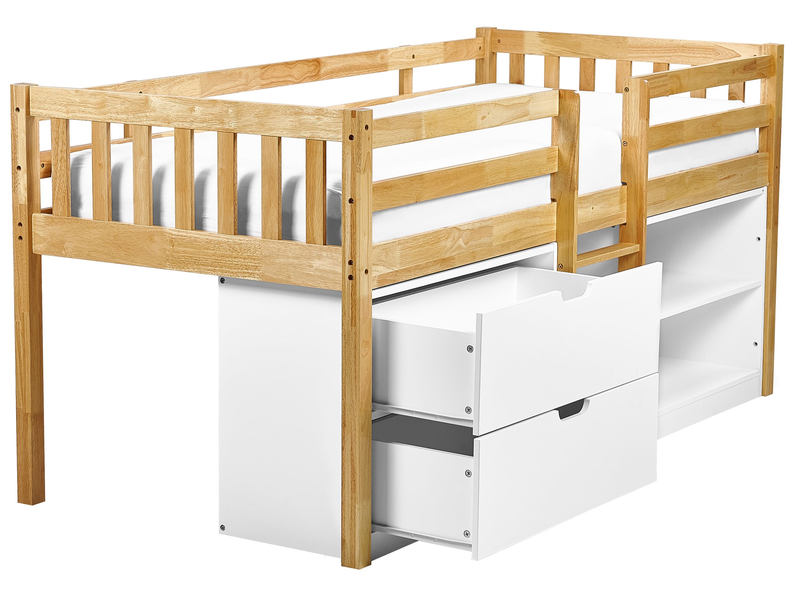 SERVILE Mid Sleeper Bedframe Wood 90 x 200cm EU Single Bed Light Wood