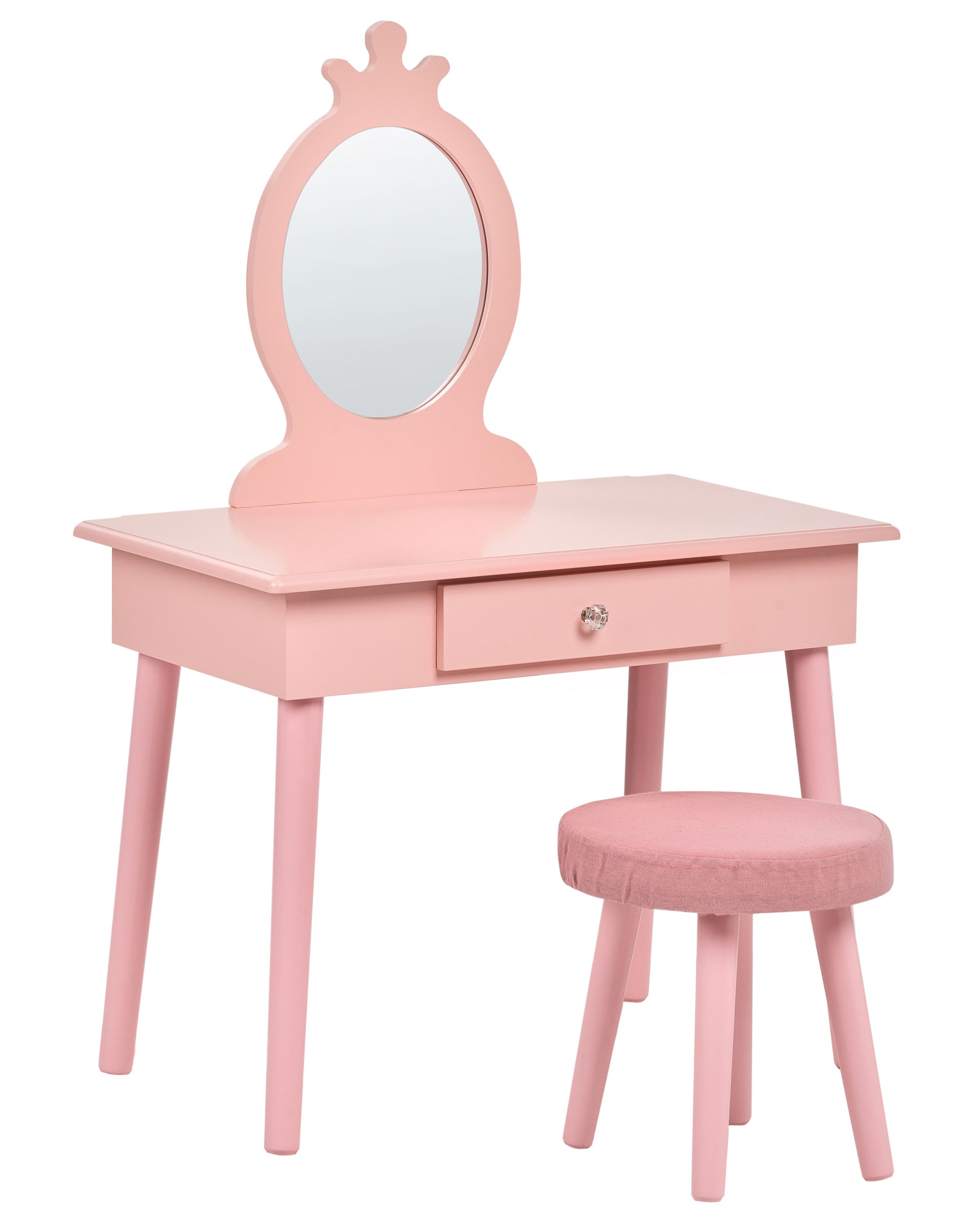 LYNFORD Kids Vanity Table with Stool - Pink